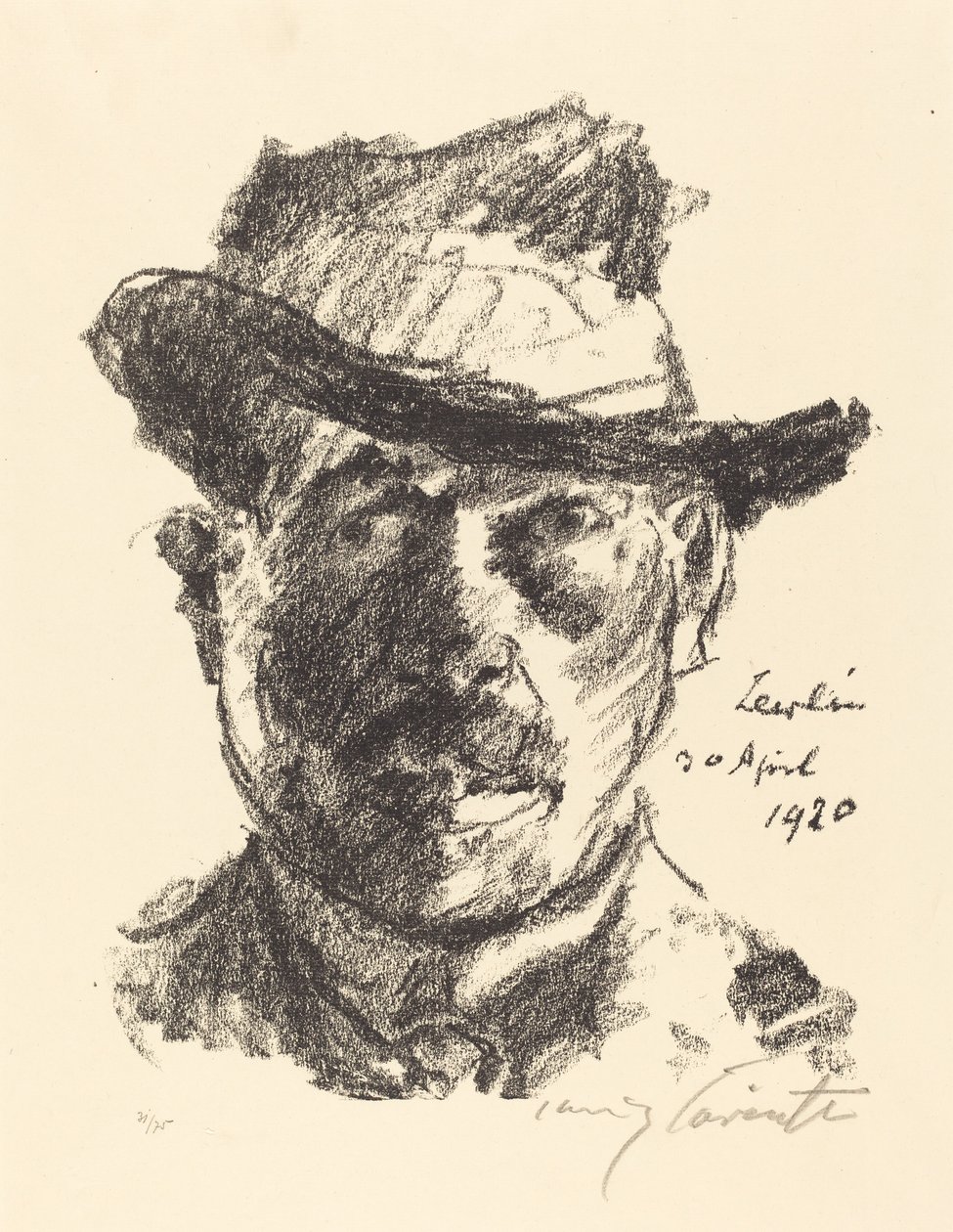 Omakuva (omakuva) tekijältä Lovis Corinth