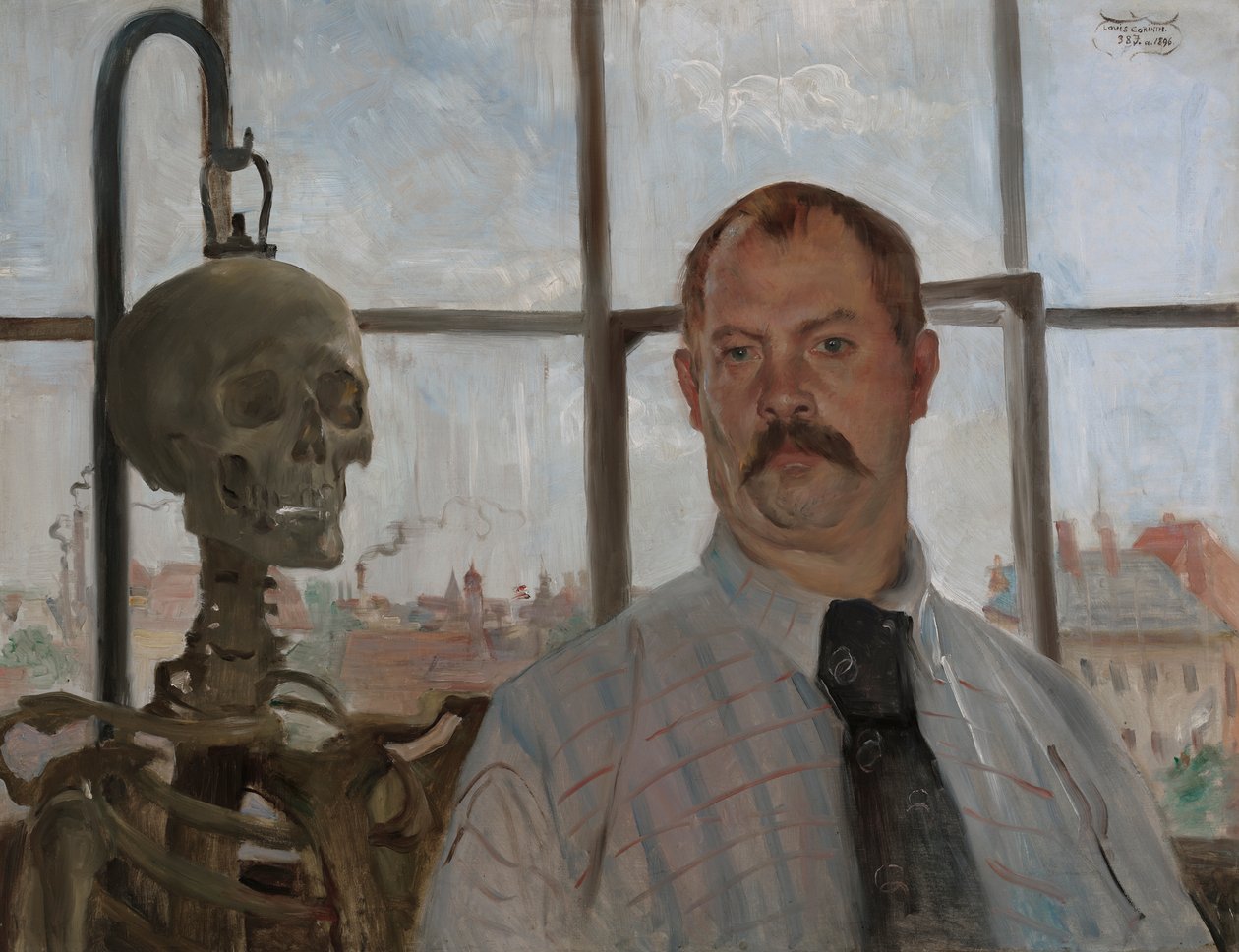 Omakuva luurankolla tekijältä Lovis Corinth