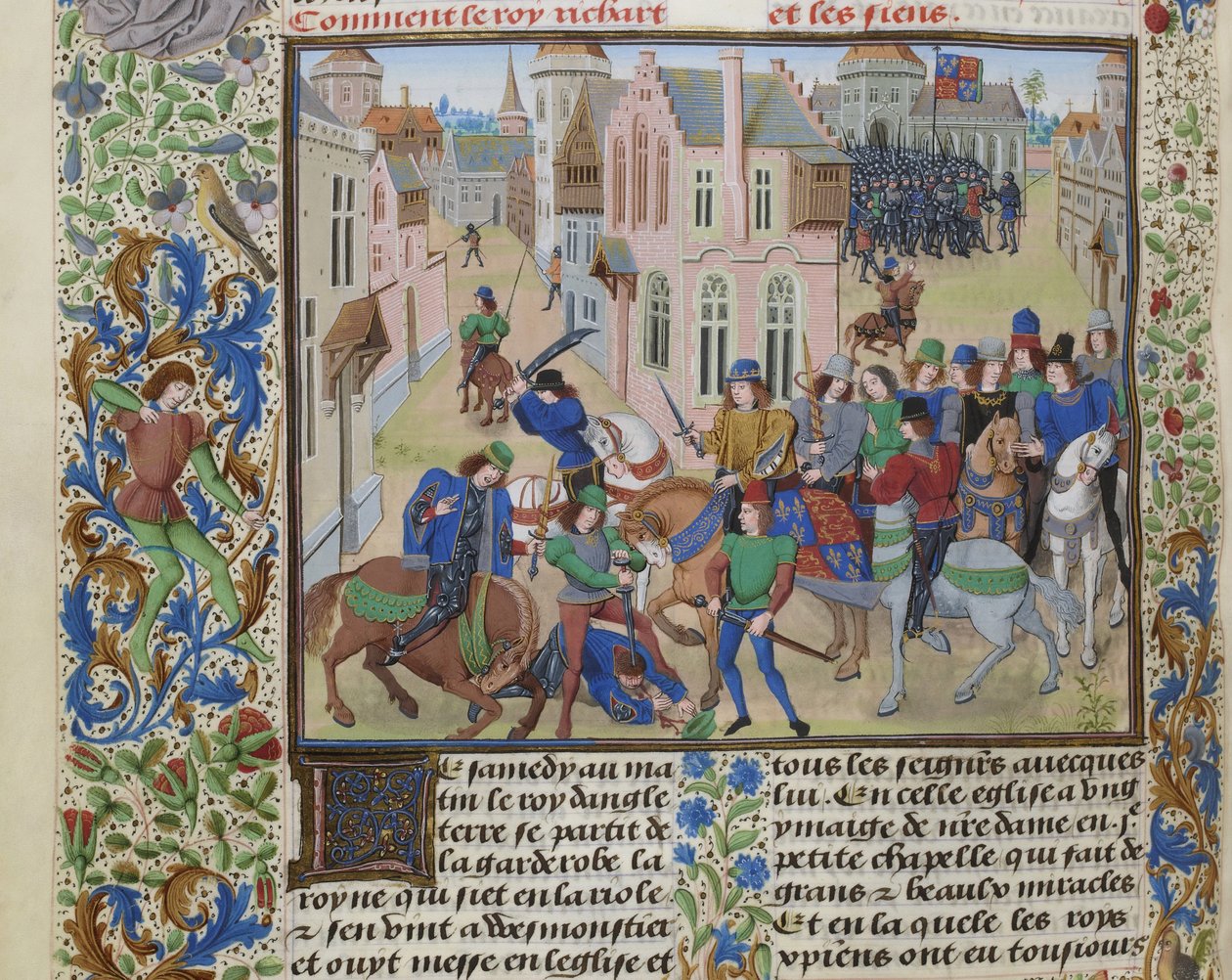 Wat Tylerin kuolema, noin 1470-1475. tekijältä Loyset Liedet