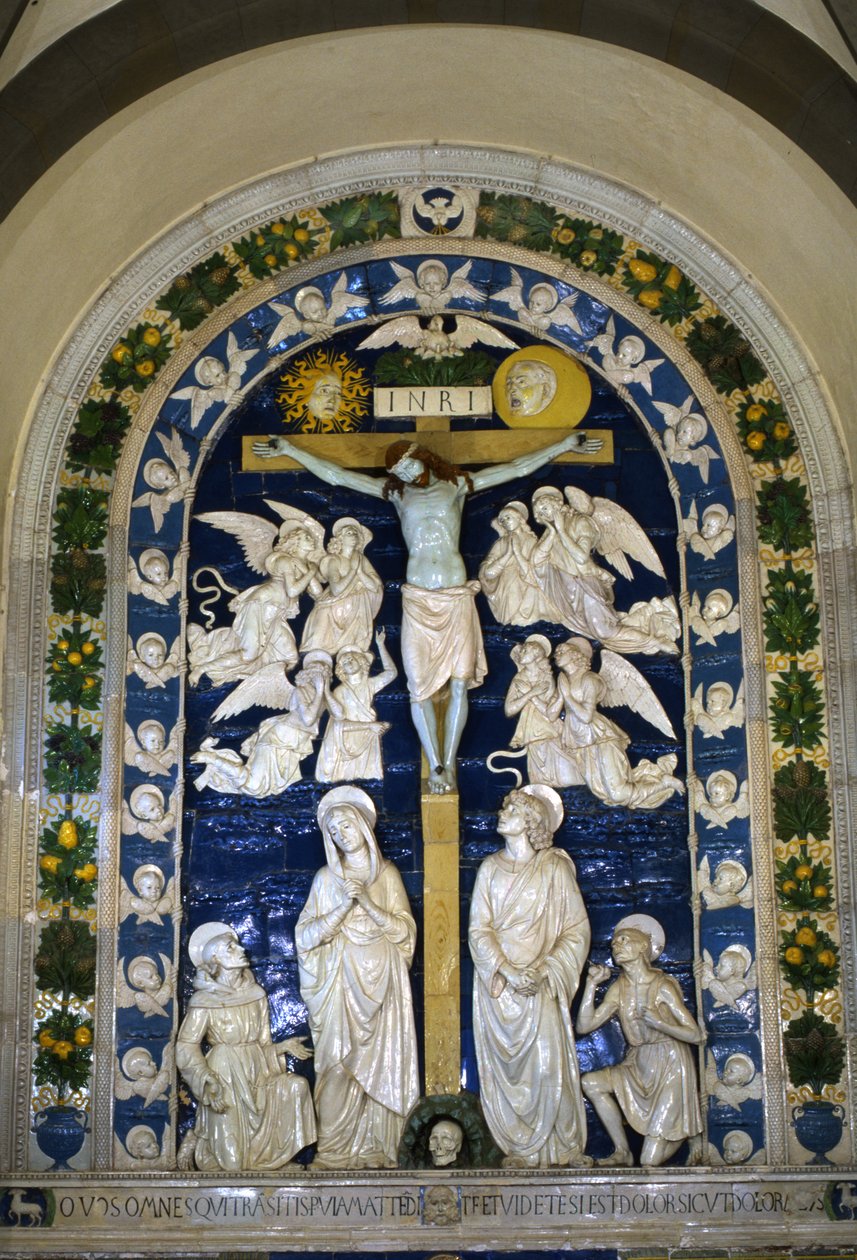 Ristiinnaulitseminen (lasitetut laatat) tekijältä Luca Della Robbia