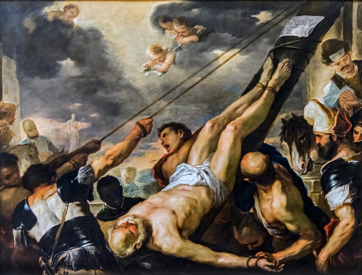 Pyhän Pietarin ristiinnaulitseminen tekijältä Luca Giordano
