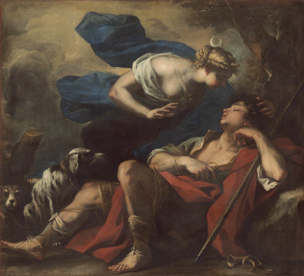Diana ja Endymion, n. 1675-1680 tekijältä Luca Giordano