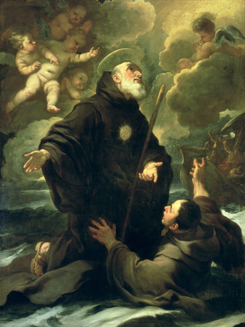 Pyhä Franciscus Paolalainen, 1416-1507) tekijältä Luca Giordano