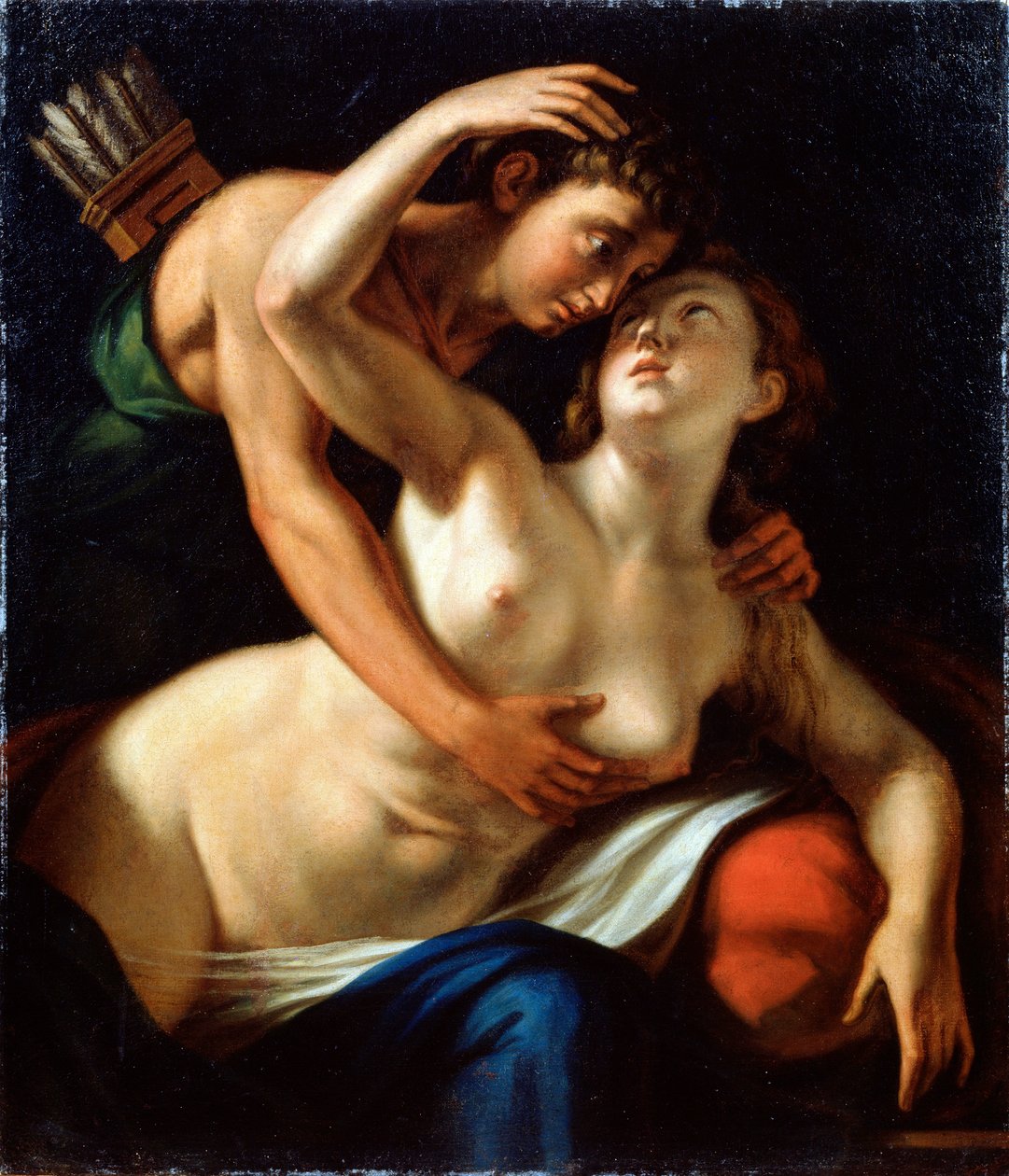 Venus ja Adonis, 1500-luku. tekijältä Luca Cambiaso