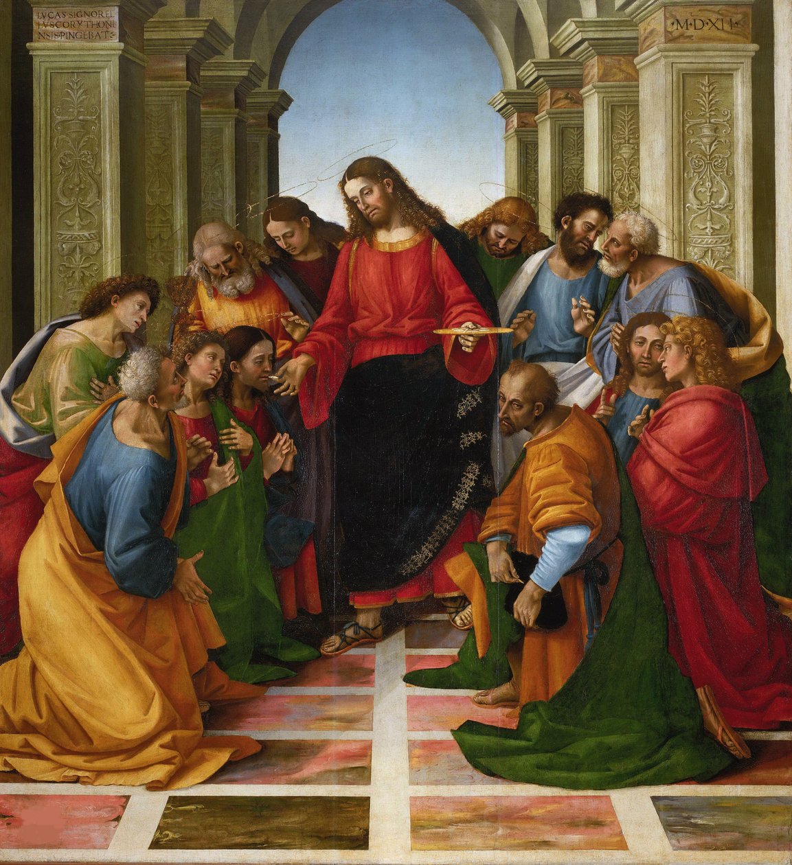 Apostolien ehtoollinen, 1512. tekijältä Luca Signorelli