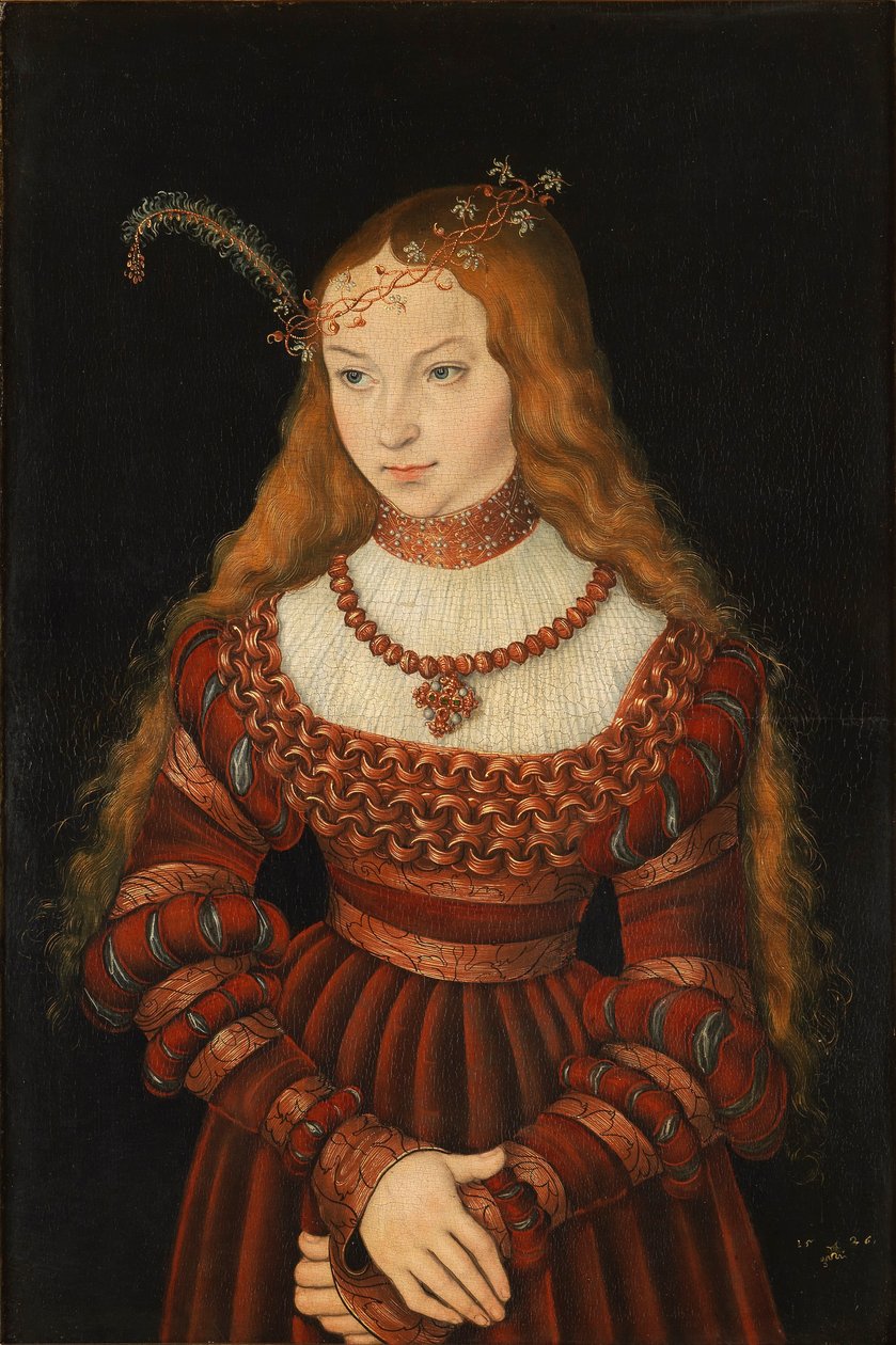 Bildnis der Prinzessin Sibylle von Cleve tekijältä Lucas Cranach the Elder