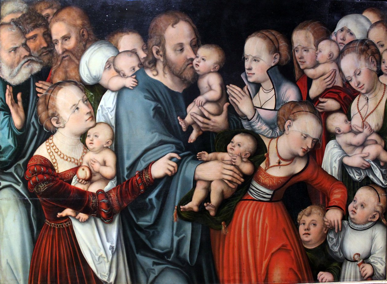 Kristus siunaa lapsia tekijältä Lucas Cranach the Elder