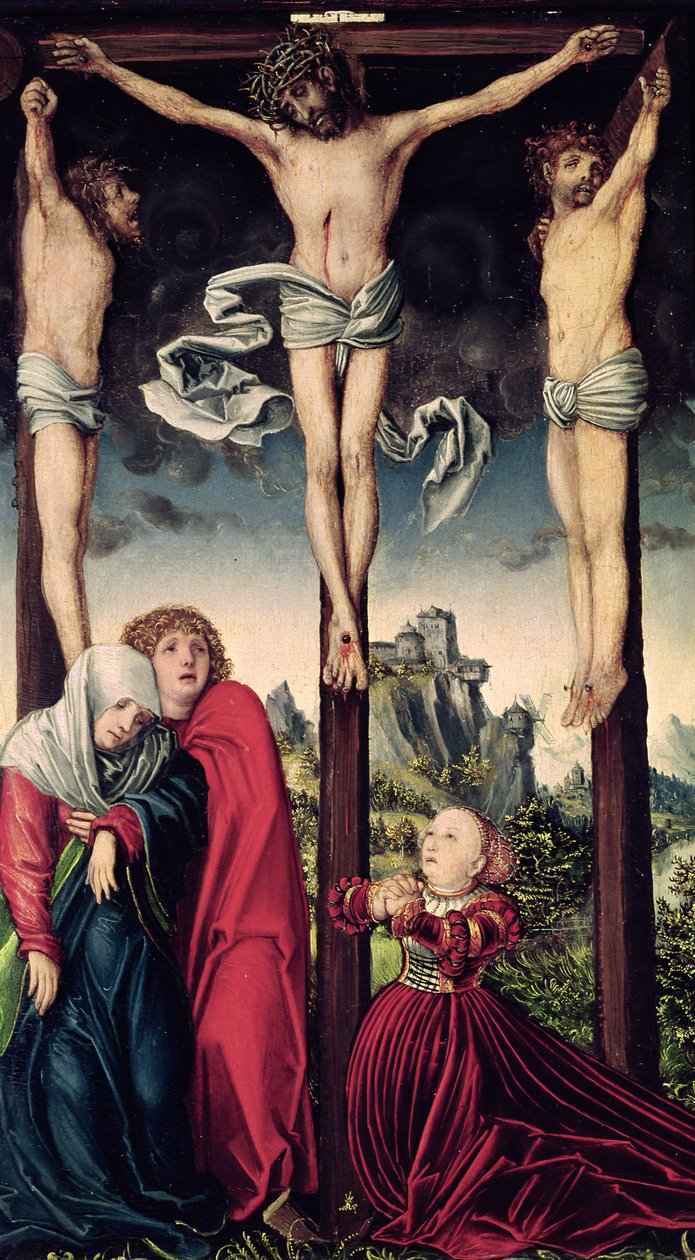 Kristus ristillä tekijältä Lucas Cranach the Elder