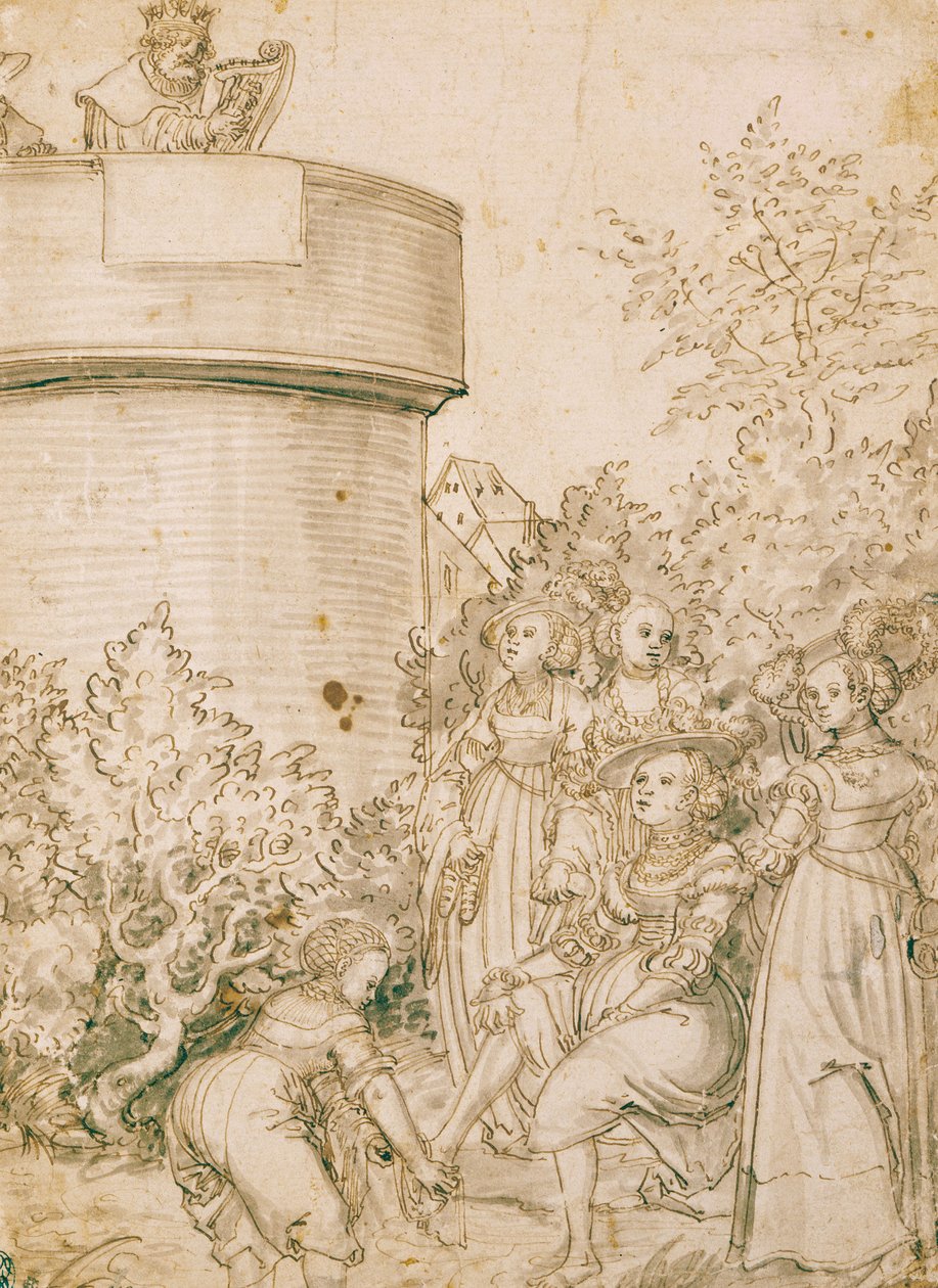 David ja Bathseba tekijältä Lucas Cranach the Elder