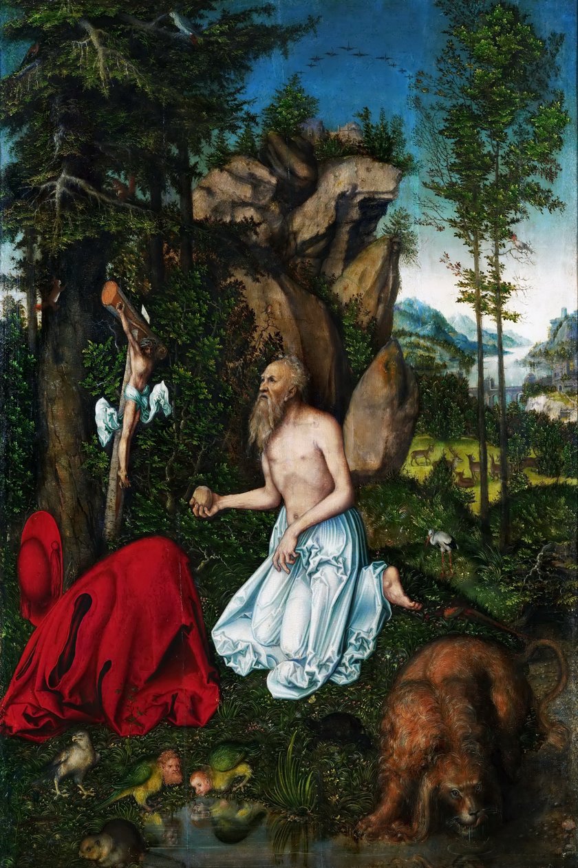 Saint Jerome tekijältä Lucas Cranach the Elder