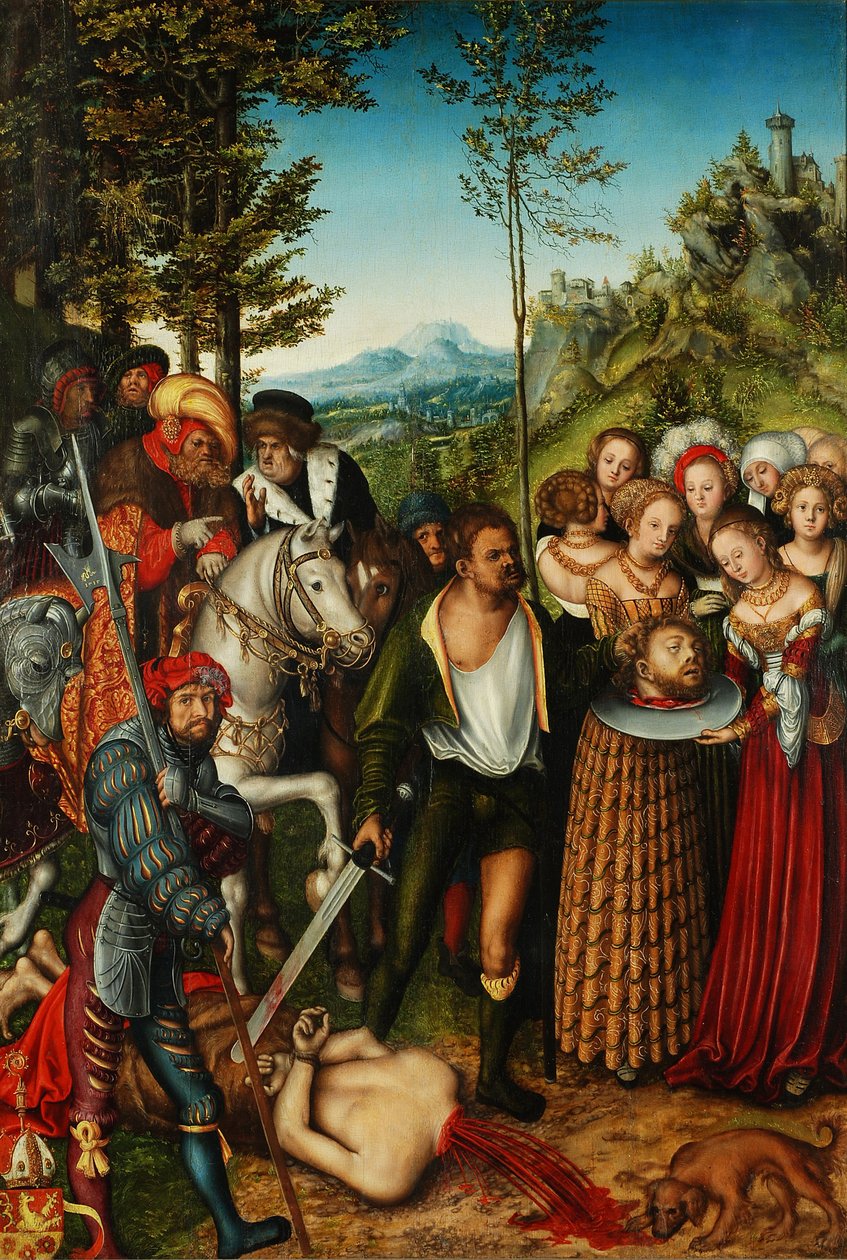 Die Enthauptung Johannes des Täufers tekijältä Lucas Cranach the Elder