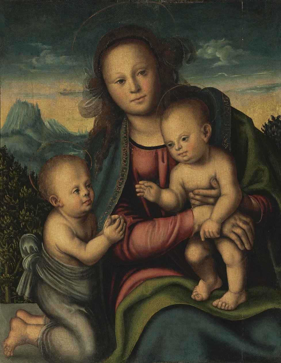 Jungfrau und Kind mit dem kleinen Johannes dem Täufer tekijältä Lucas Cranach the Elder