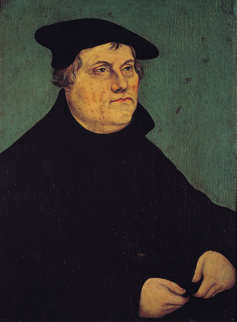 Martti Lutherin (1483-1546) muotokuva 1543 tekijältä Lucas Cranach the Elder