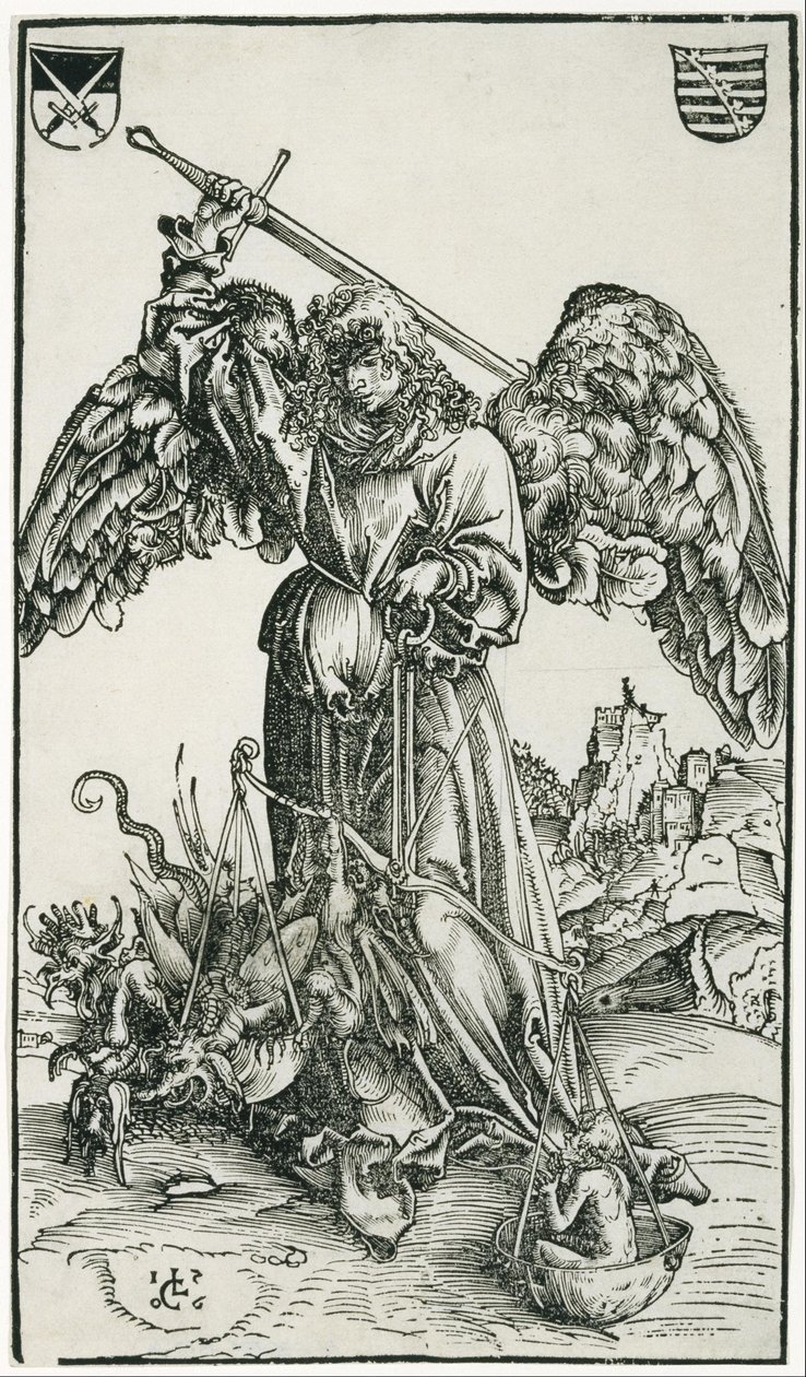 Pyhä Mikael tekijältä Lucas Cranach the Elder