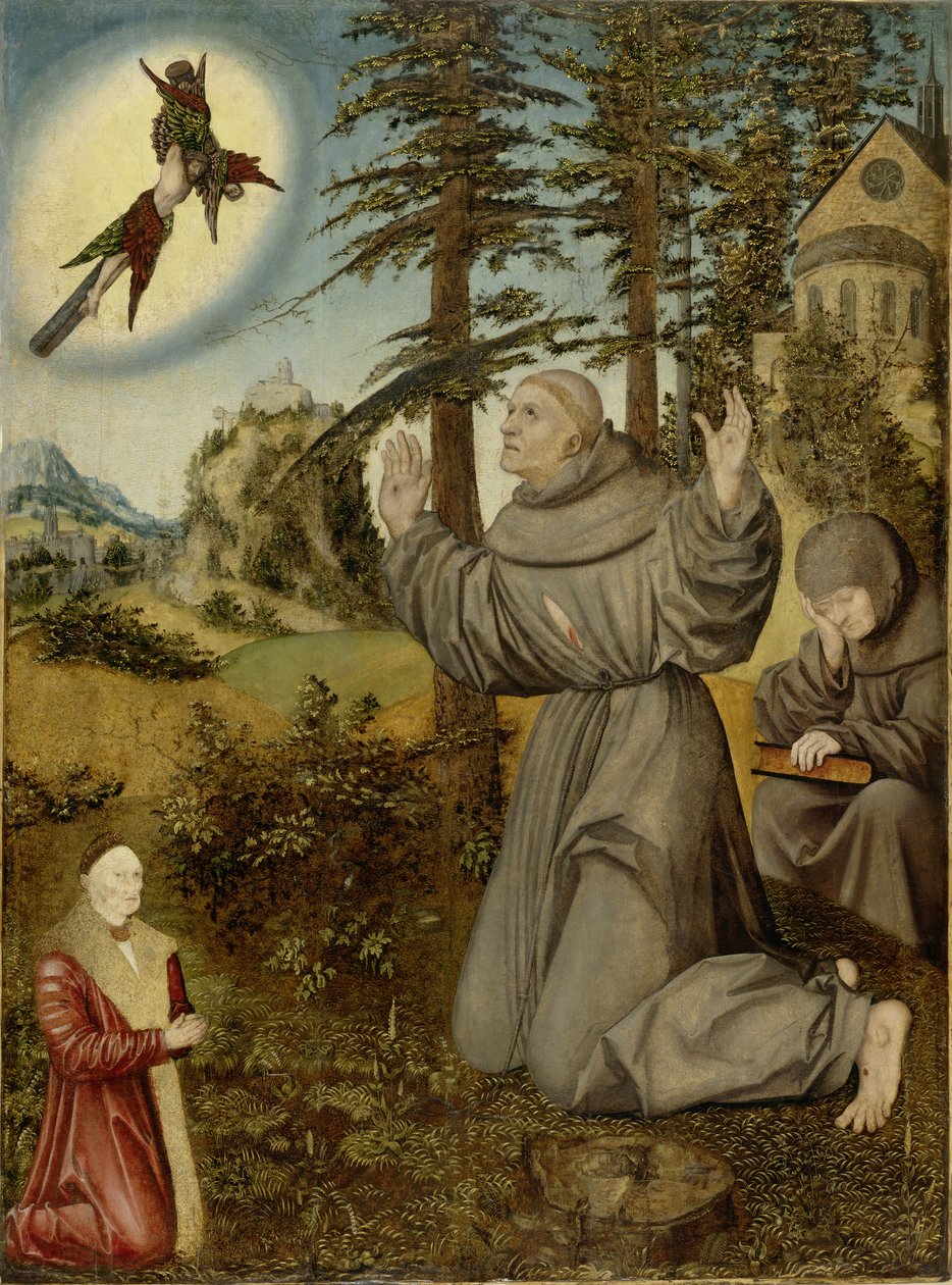 Stigmatization des Hl. Franziskus tekijältä Lucas Cranach the Elder