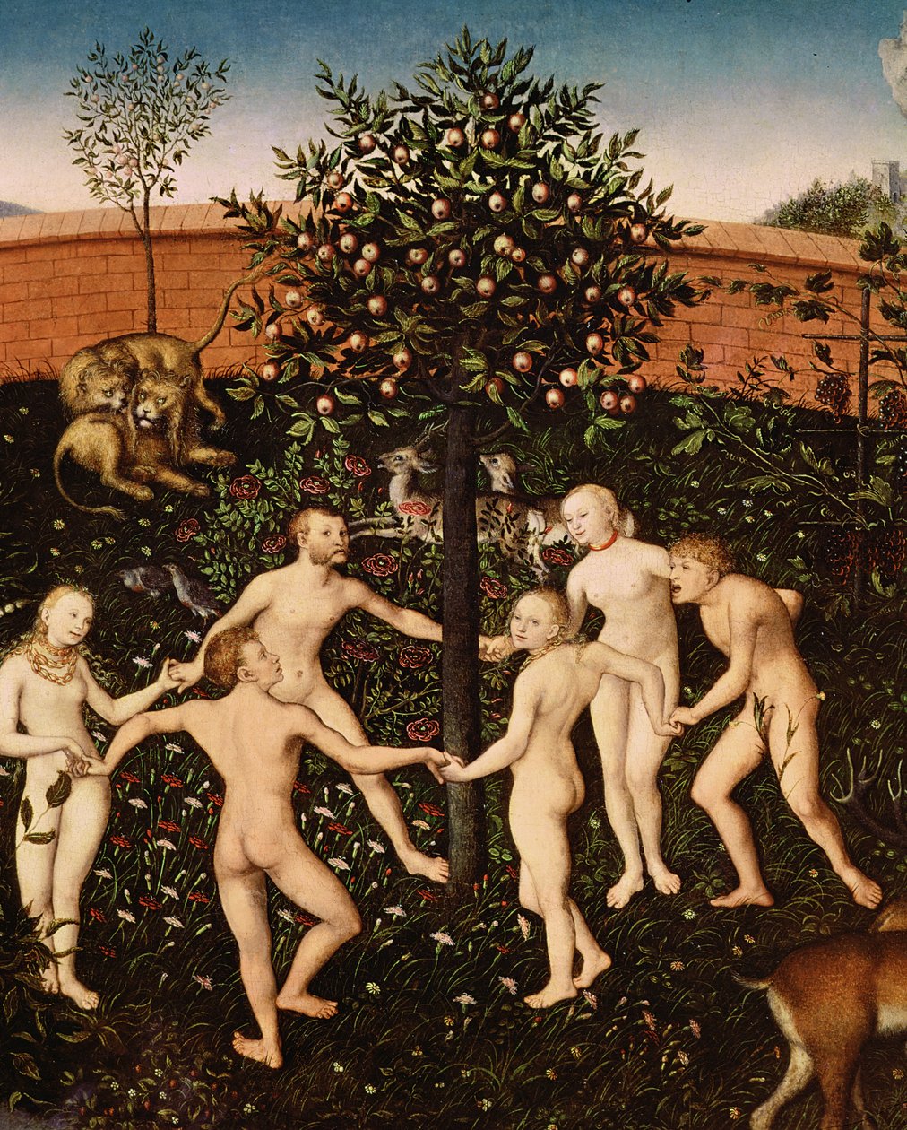 Kulta-aika, 1530 (yksityiskohta 173761) tekijältä Lucas Cranach the Elder