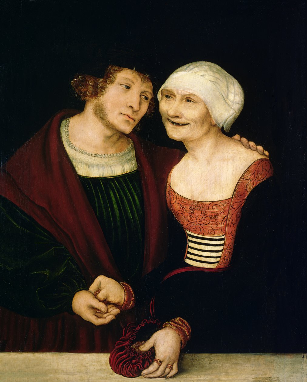 Ihastunut vanha nainen tekijältä Lucas Cranach the Elder