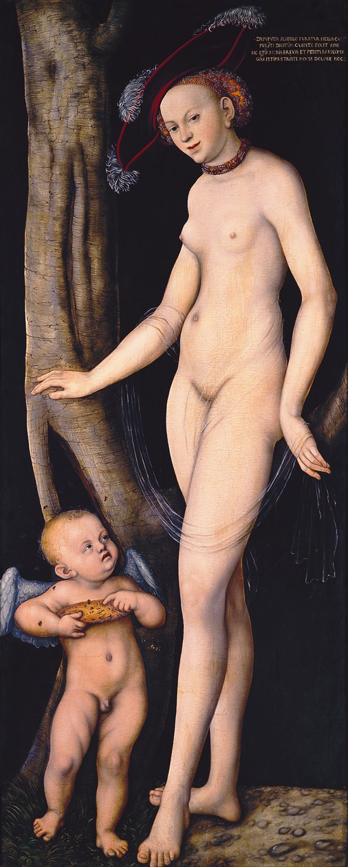 Venus ja Cupid tekijältä Lucas Cranach the Elder