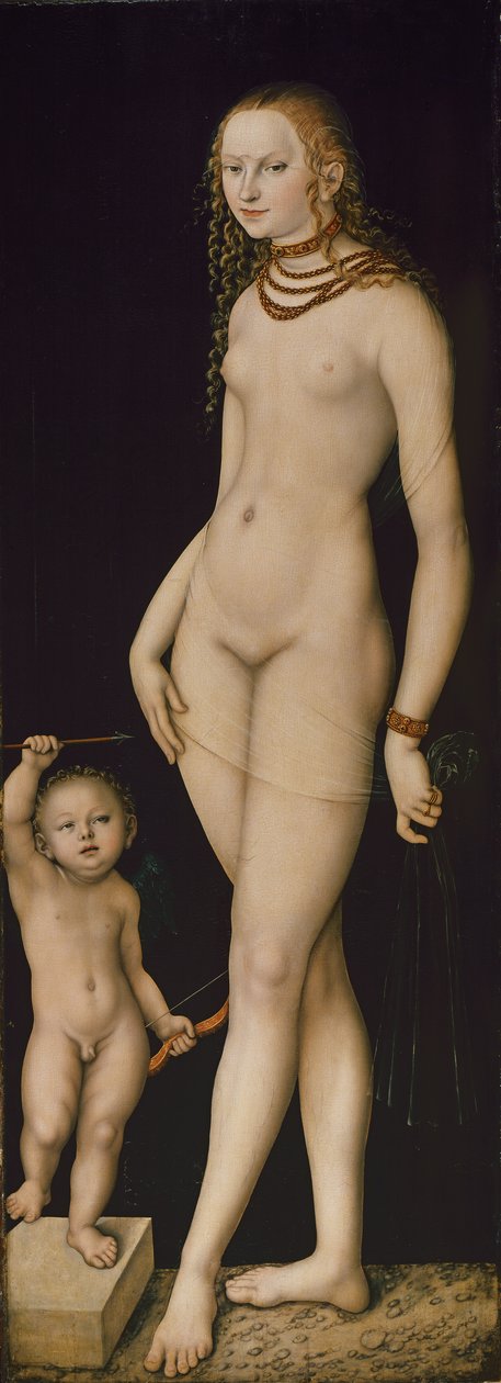 Venus ja Amor tekijältä Lucas Cranach the Elder