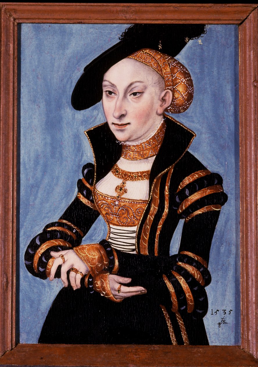 Sibylle, Saksin vaaliprinsessa, 1535 tekijältä Lucas Cranach the Elder