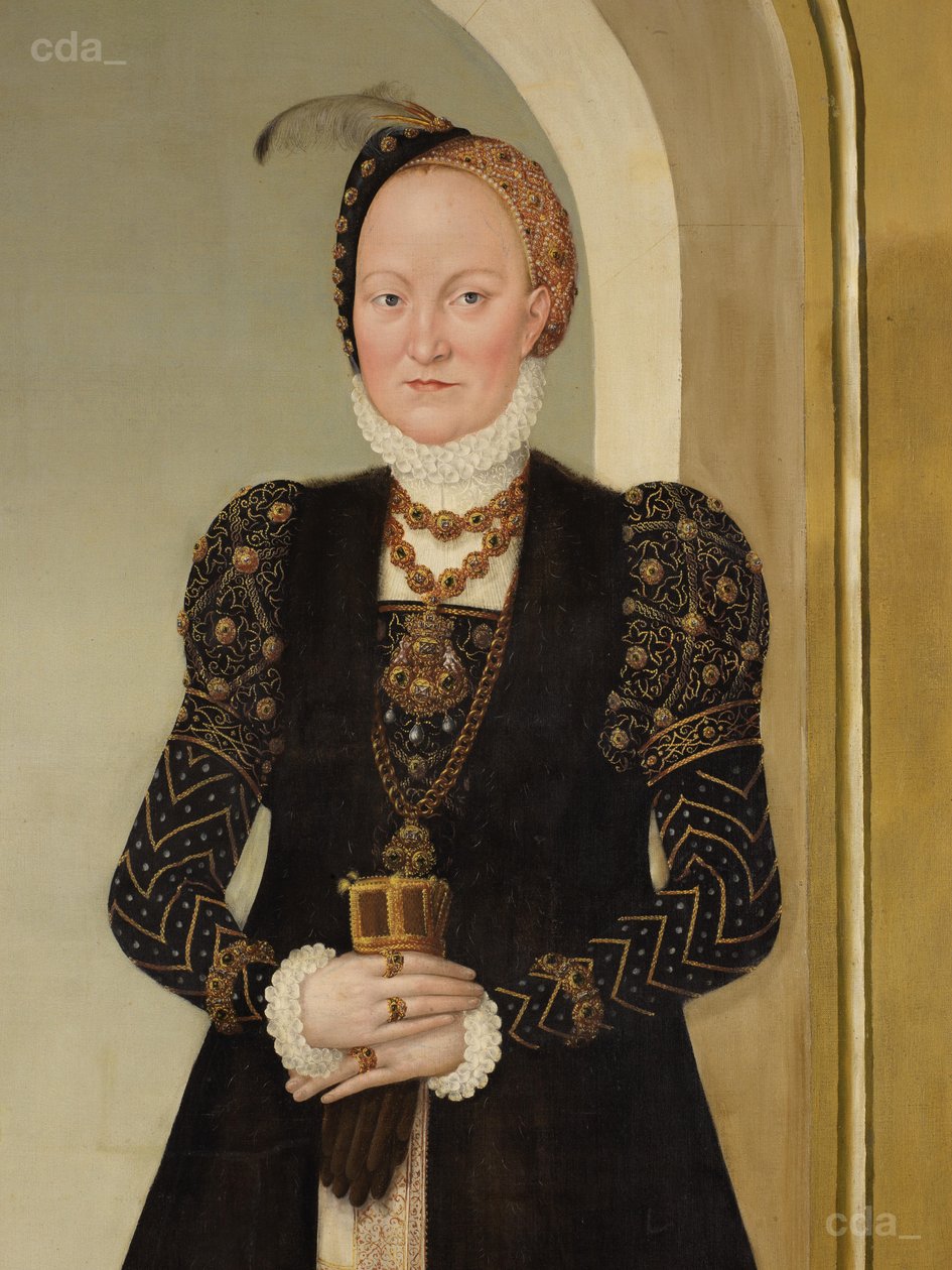 Vaalinäyttelijän Annan muotokuva tekijältä Lucas Cranach the Younger  