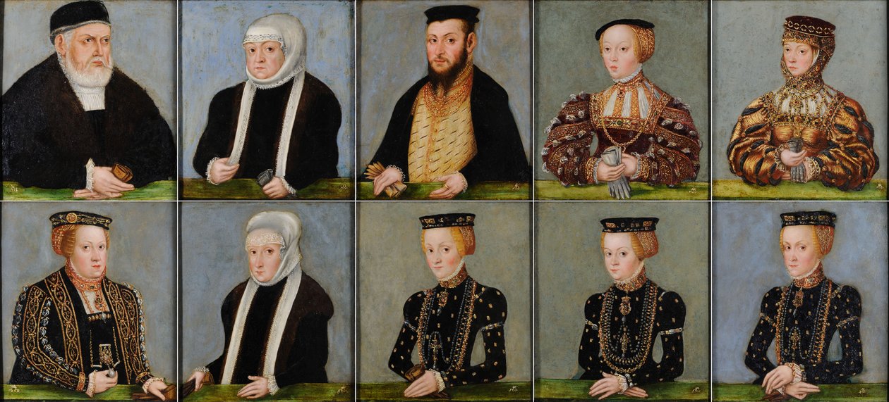 Familia Sigismundi I Jagellonidis Regis Poloniae (Puola) tekijältä Lucas Cranach the Younger