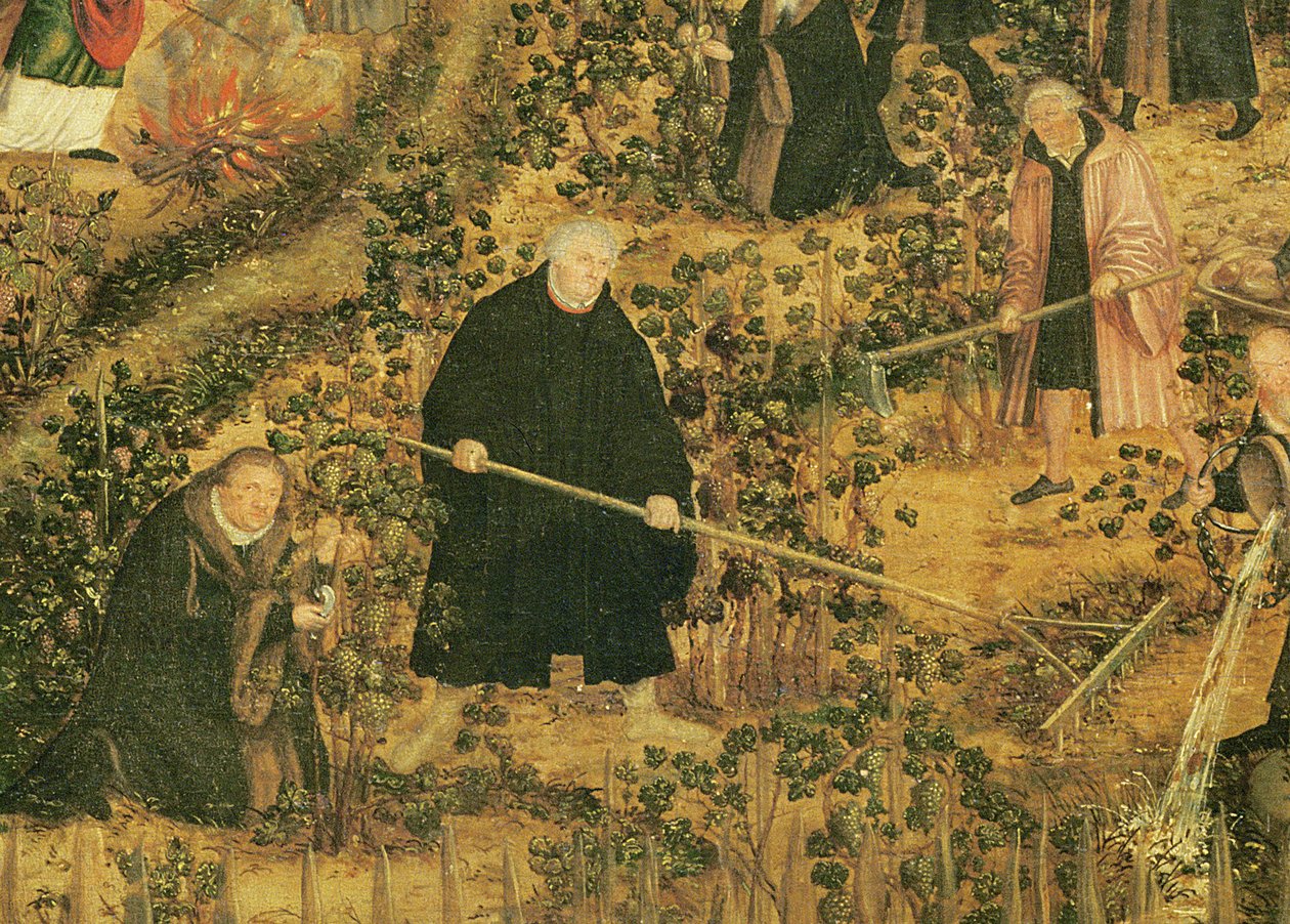 The Vineyard of the Lord, 1569 (yksityiskohta numerosta 330498) tekijältä Lucas Cranach the Younger