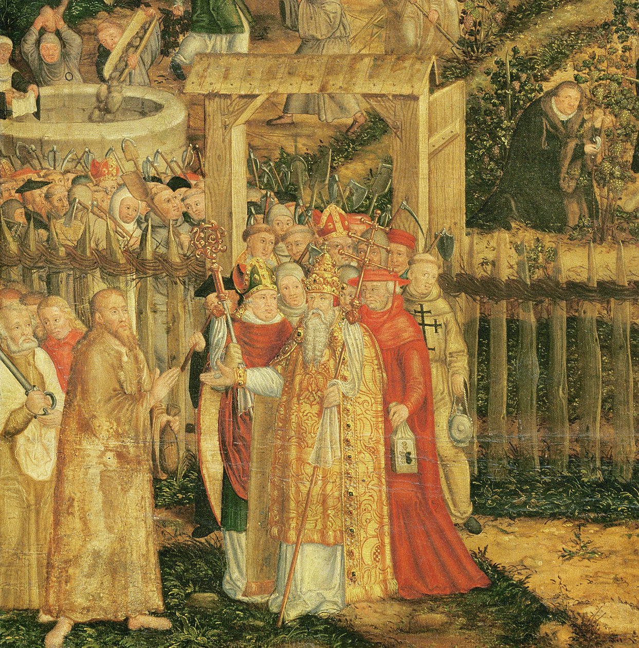 The Vineyard of the Lord, 1569 (yksityiskohta numerosta 330498) tekijältä Lucas Cranach the Younger