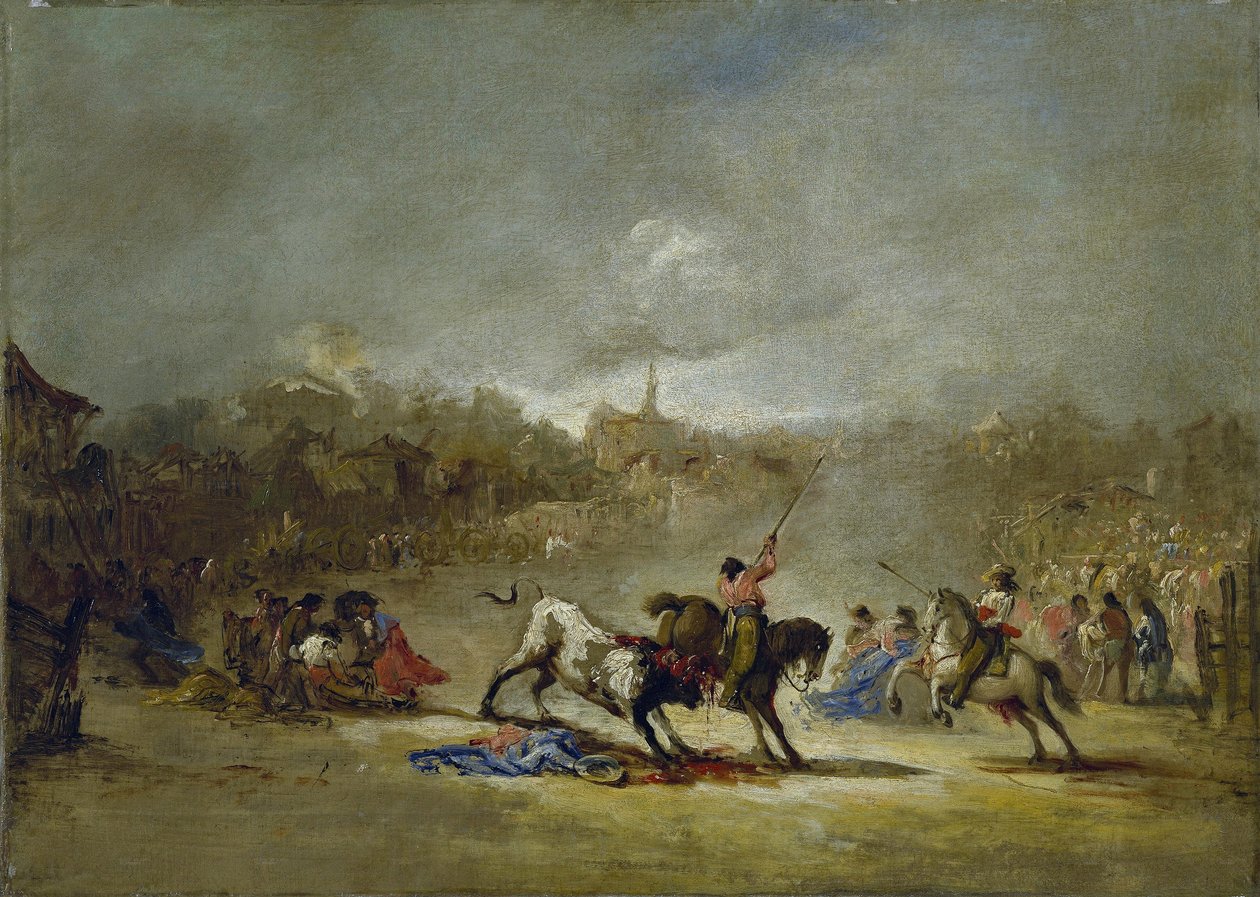 Suerte de varas. Óleo sobre lienzo tekijältä Eugenio Lucas Velázquez