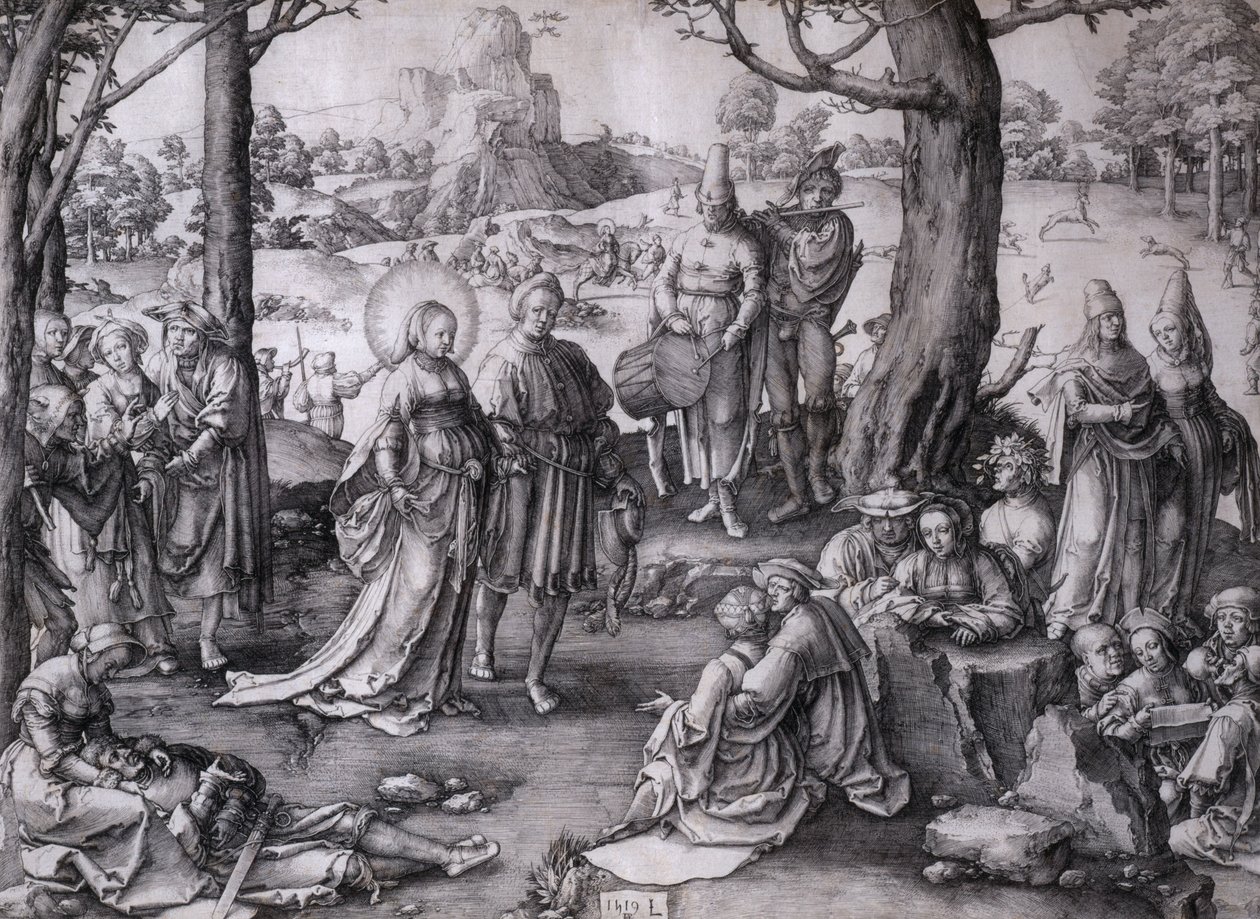 Pyhän Marian Magdalanan tanssi tekijältä Lucas van Leyden