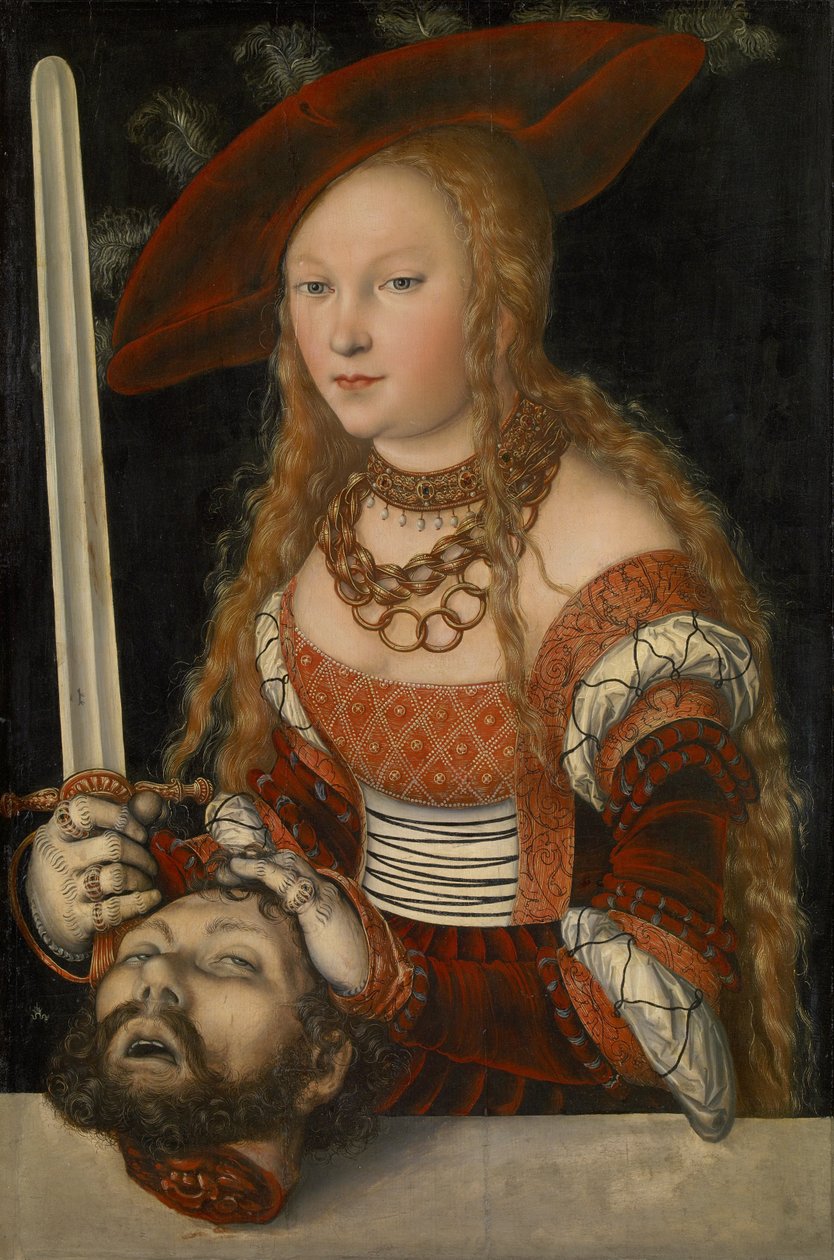 Judith ja Holofernesin pää tekijältä Lucas Cranach the Elder