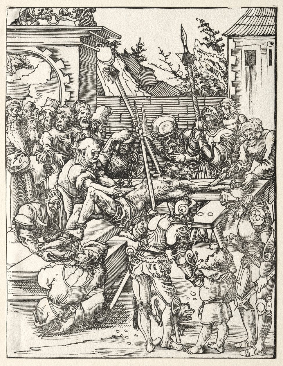 Pyhän Bartolomeuksen marttyyrikuolema tekijältä Lucas Cranach