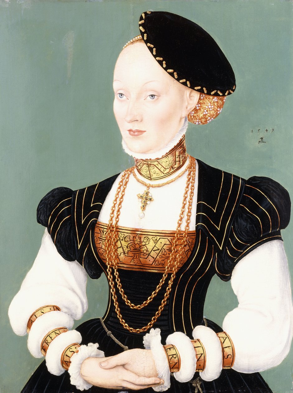 Muotokuva Anne of Denmark tekijältä Lucas Cranach