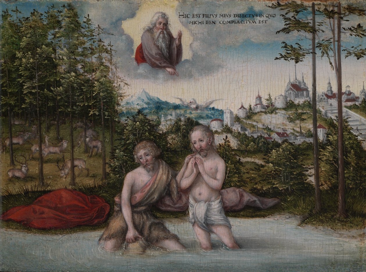 Kristuksen kaste tekijältä Lucas Cranach
