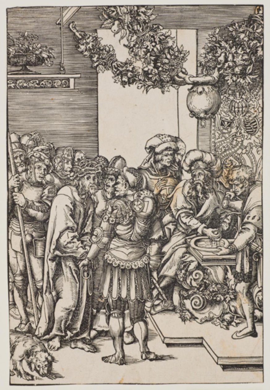 Pilatus pesee kätensä tekijältä Lucas Cranach d.Æ.