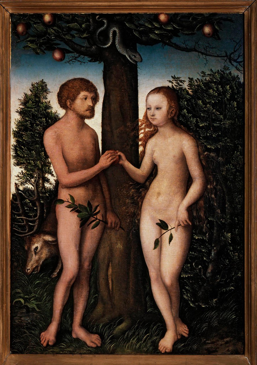 Aatami ja Eeva. tekijältä Lucas Cranach the Elder