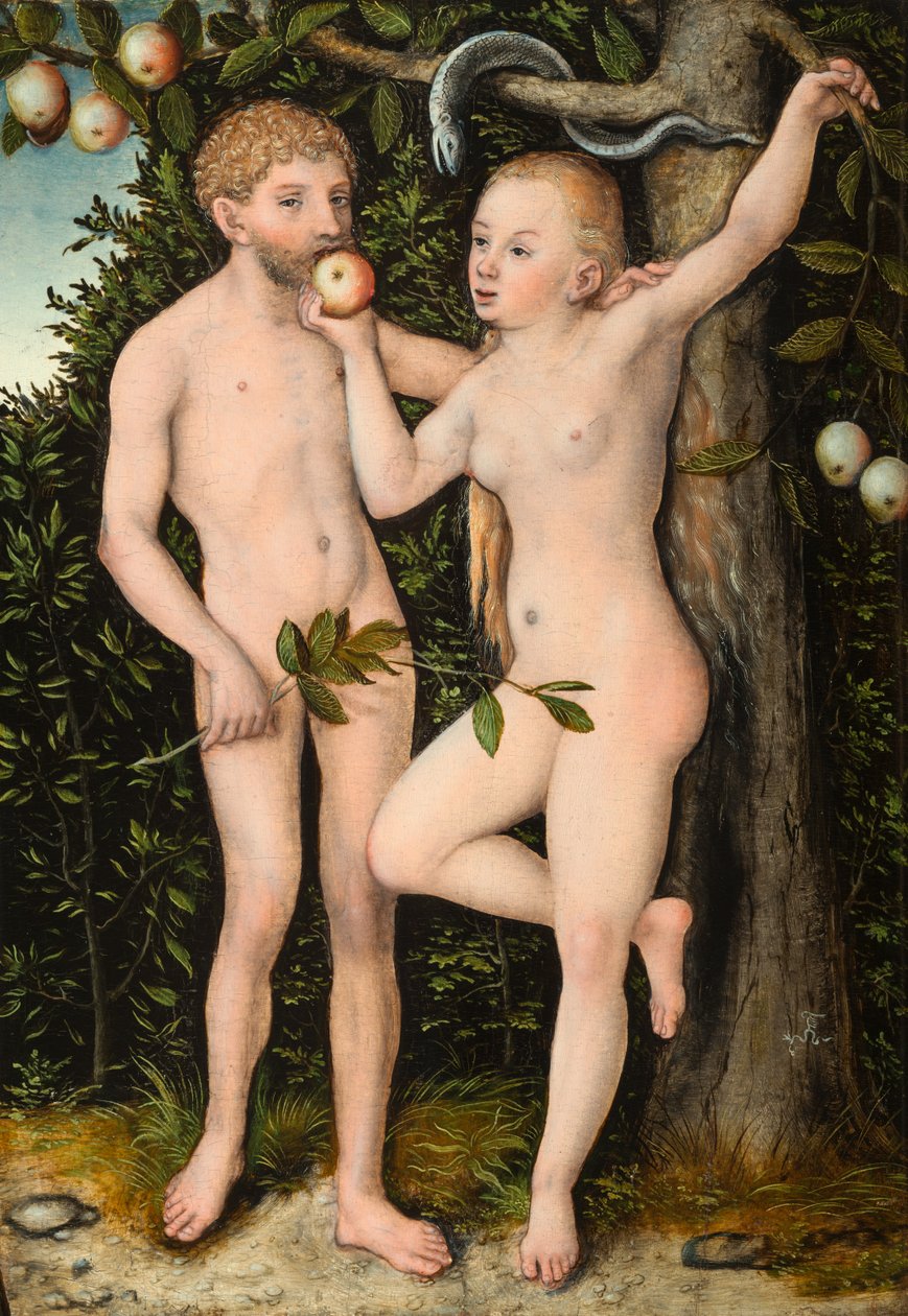 Aatami ja Eeva tekijältä Lucas Cranach the Elder