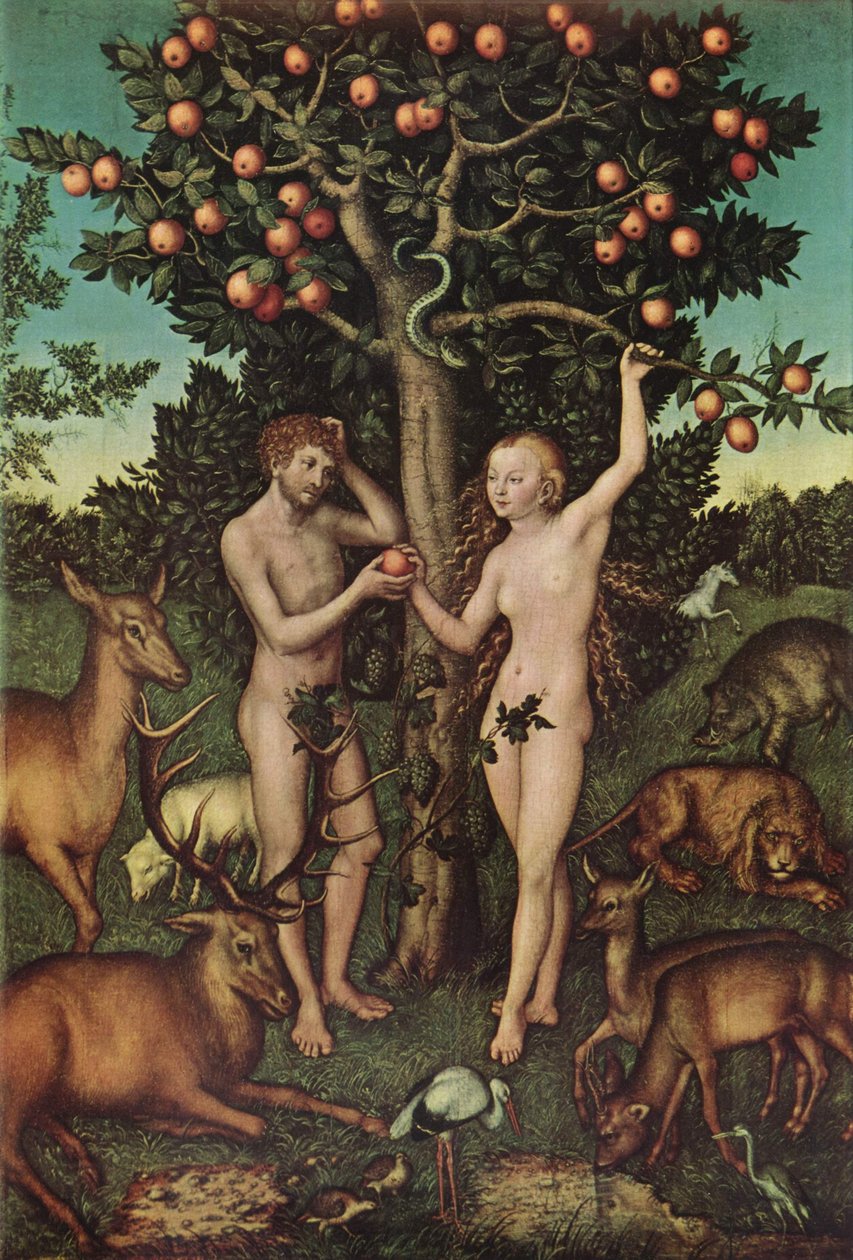 Aatami ja Eeva tekijältä Lucas Cranach the Elder