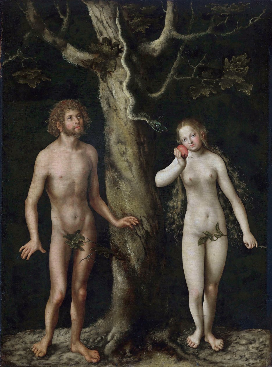 Aatami ja Eeva tekijältä Lucas Cranach the Elder