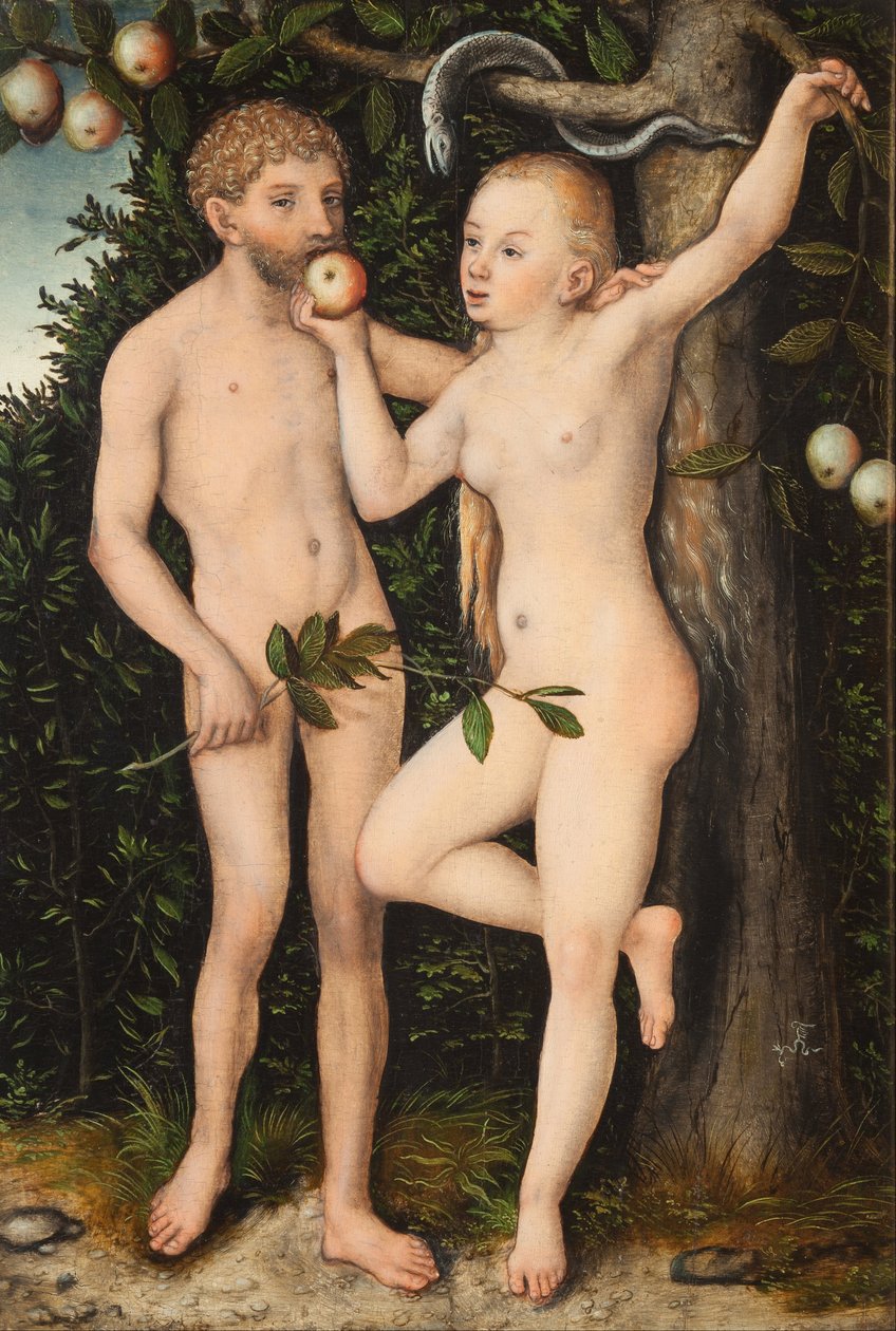 Aatami ja Eeva tekijältä Lucas Cranach the Elder