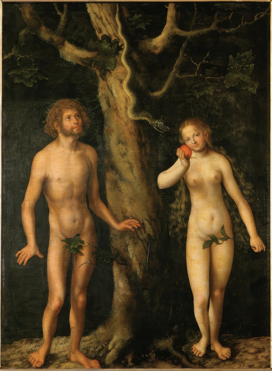 Aatami ja Eeva tekijältä Lucas Cranach the Elder