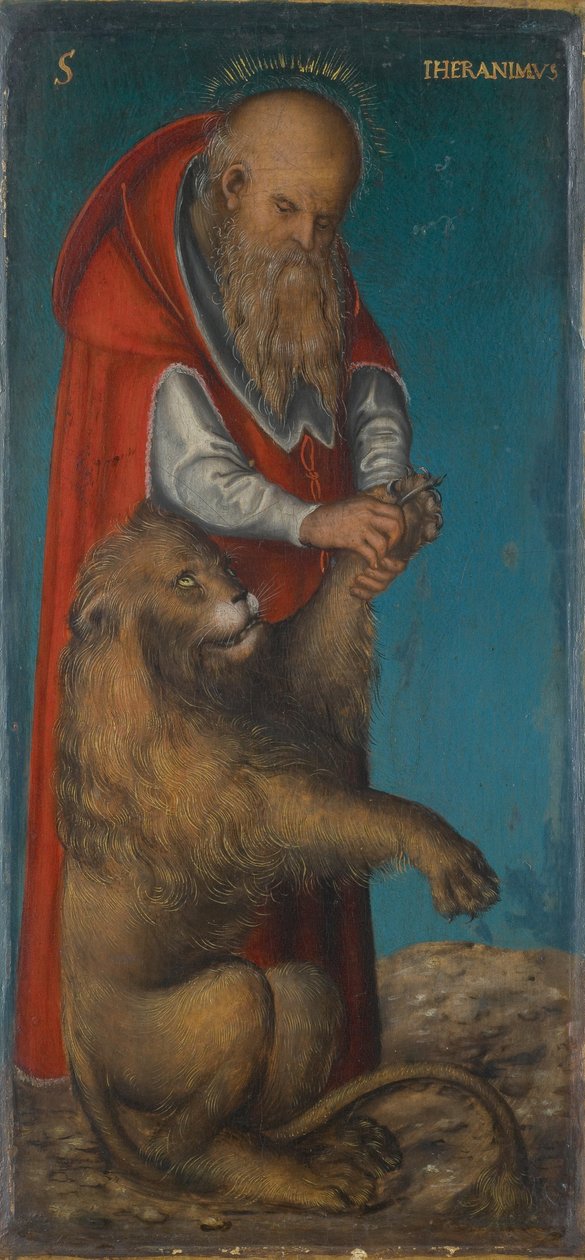 Saksa: Hl. Hieronymus Pyhä Hieronymus tekijältä Lucas Cranach the Elder
