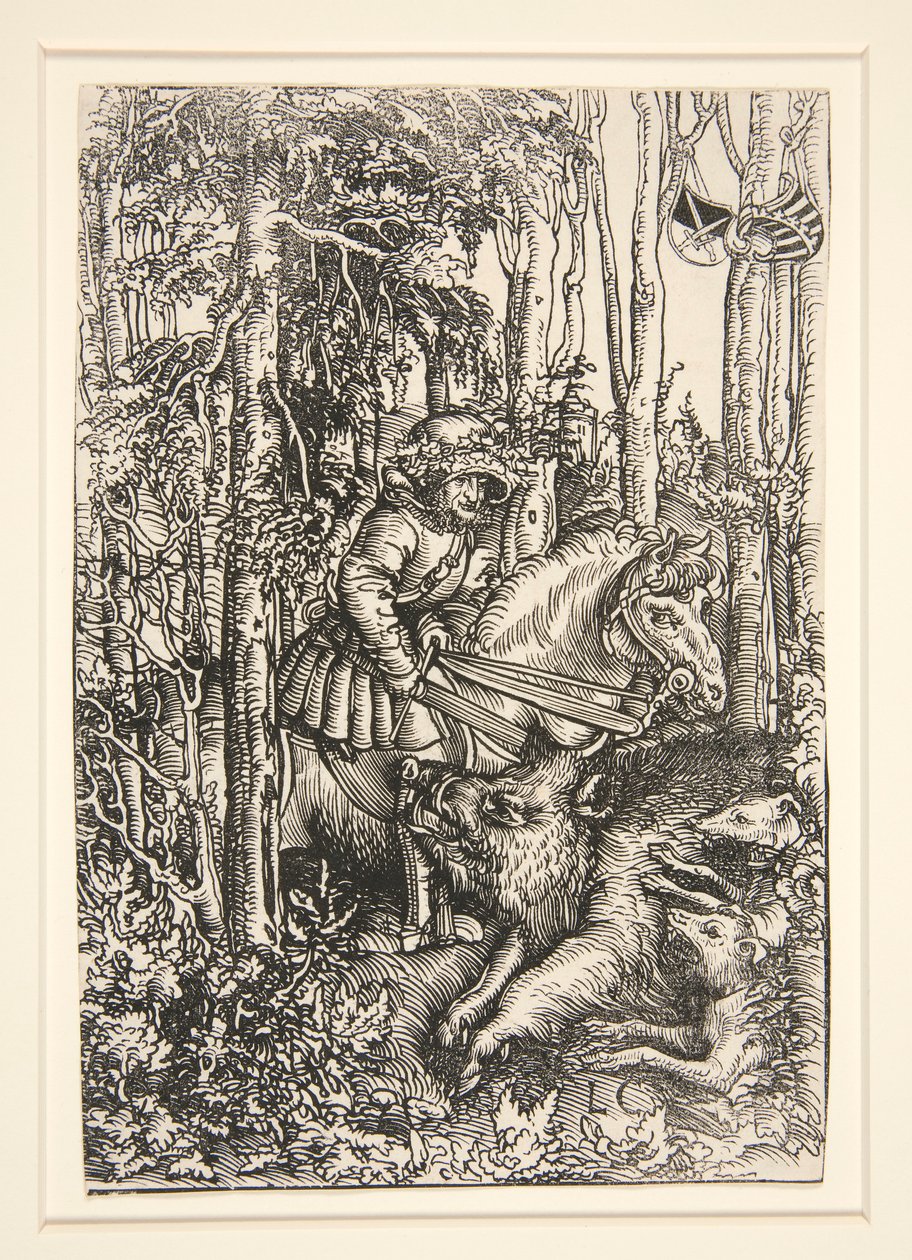 Metsästäjä tappaa villisian tekijältä Lucas Cranach the Elder