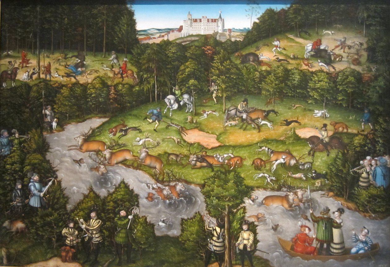 Metsästys lähellä Hartenfelsin linnaa tekijältä Lucas Cranach the Elder