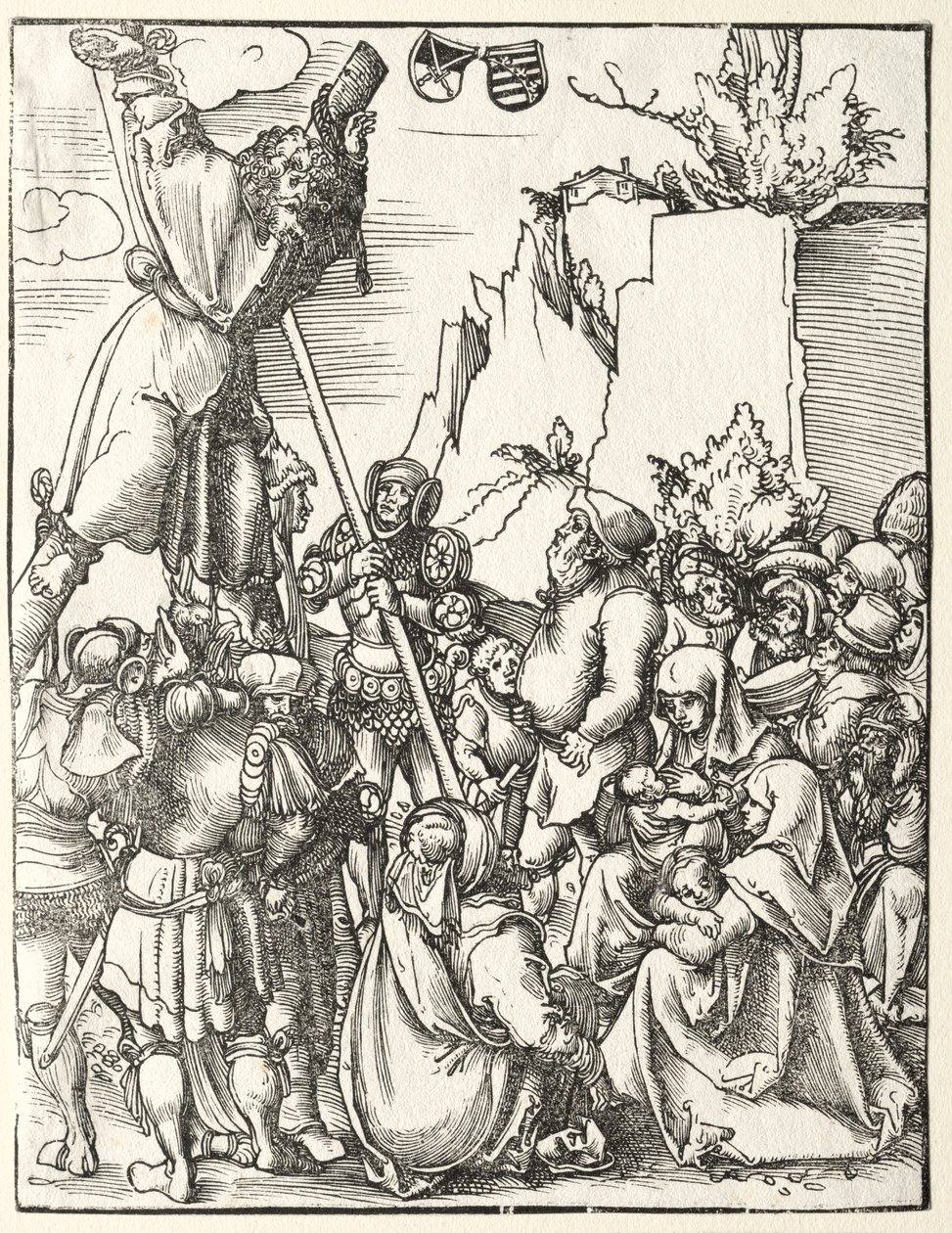 Pyhän Andreaksen marttyyrikuolema. tekijältä Lucas Cranach the Elder