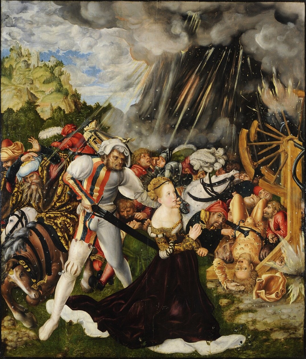 Pyhän Katariinan marttyyrikuolema tekijältä Lucas Cranach the Elder