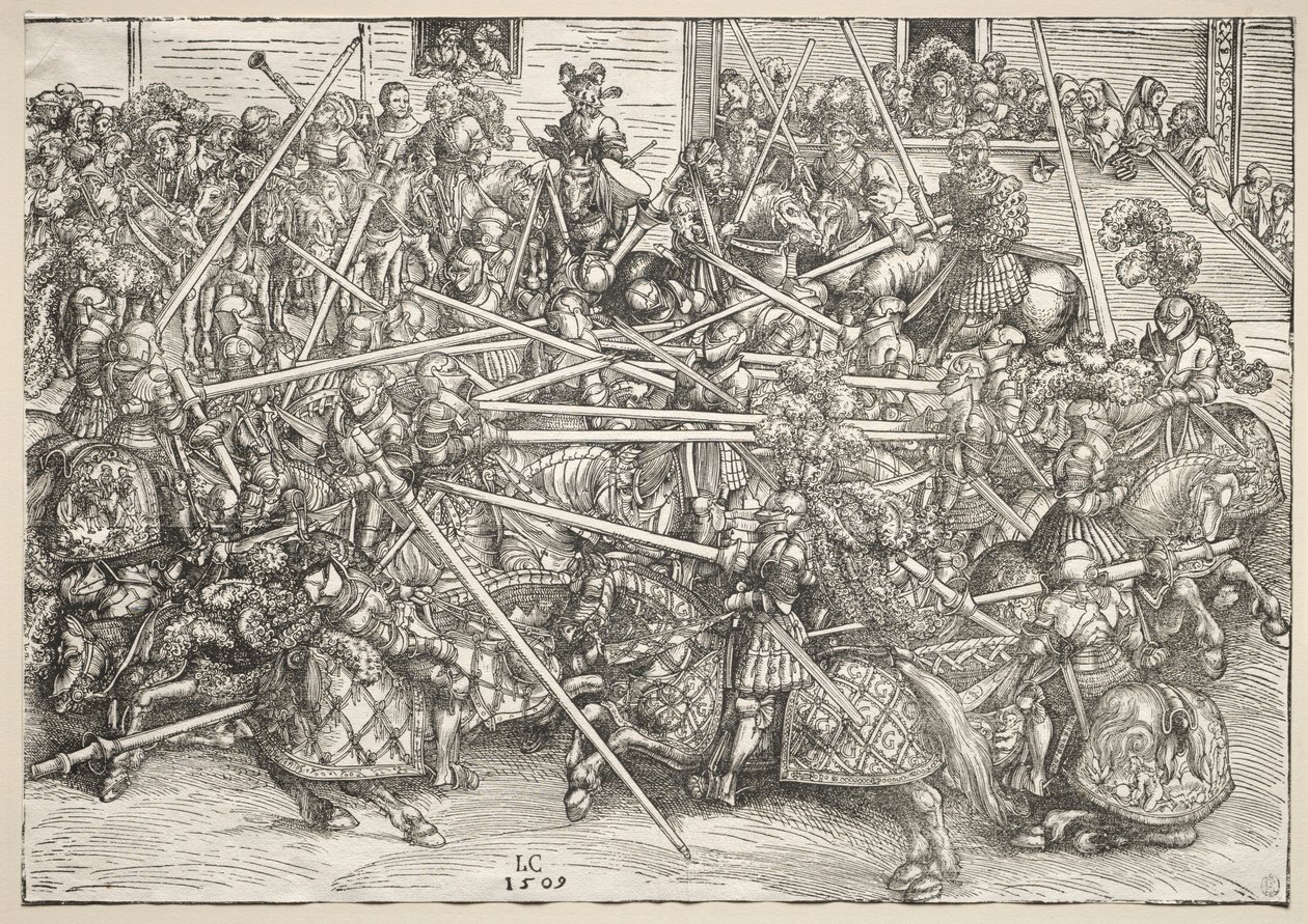 Turnaus lansseilla, 1509. tekijältä Lucas Cranach the Elder