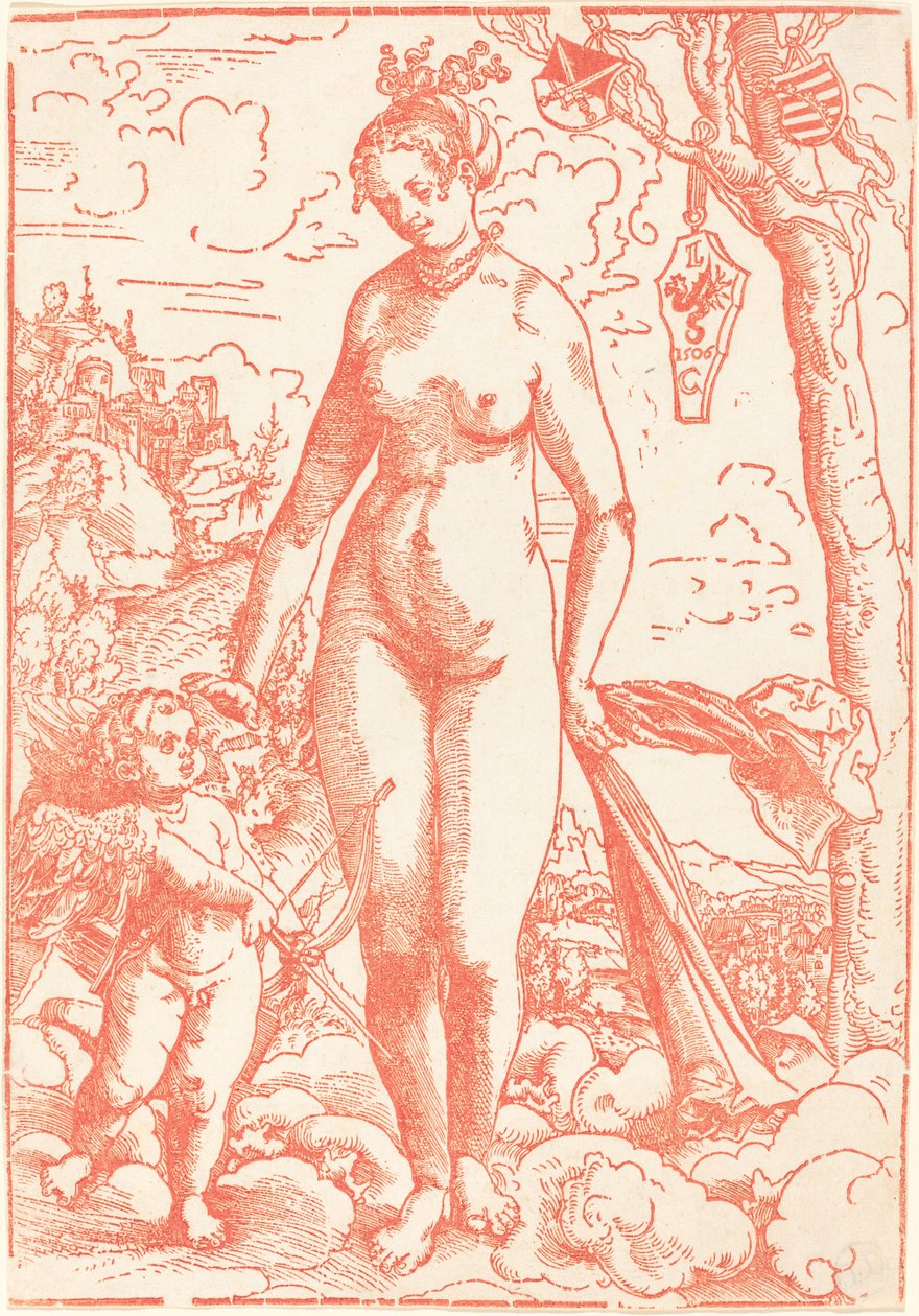 Venus ja Cupid tekijältä Lucas Cranach the Elder