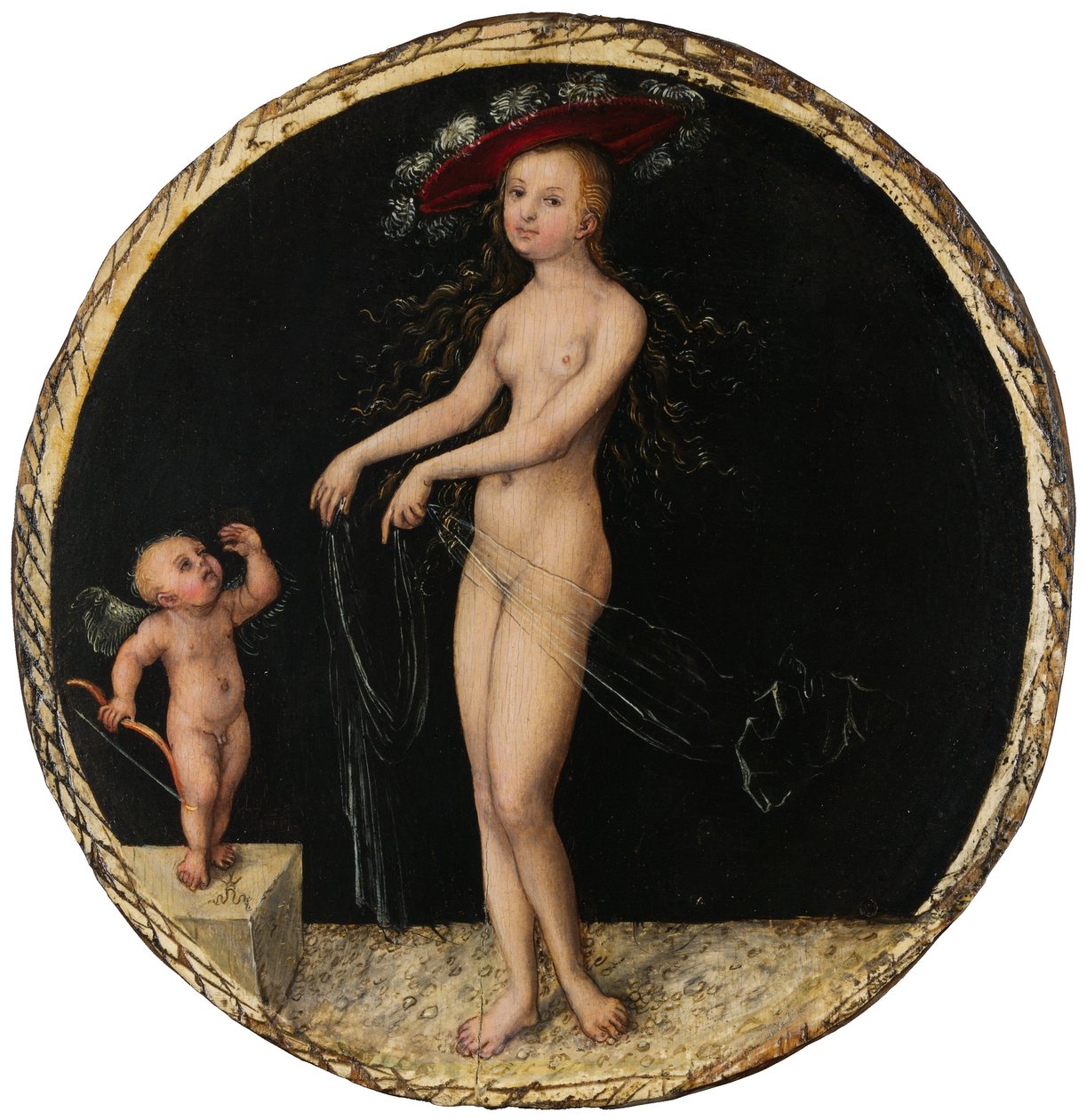 Venus ja Amor tekijältä Lucas Cranach the Elder