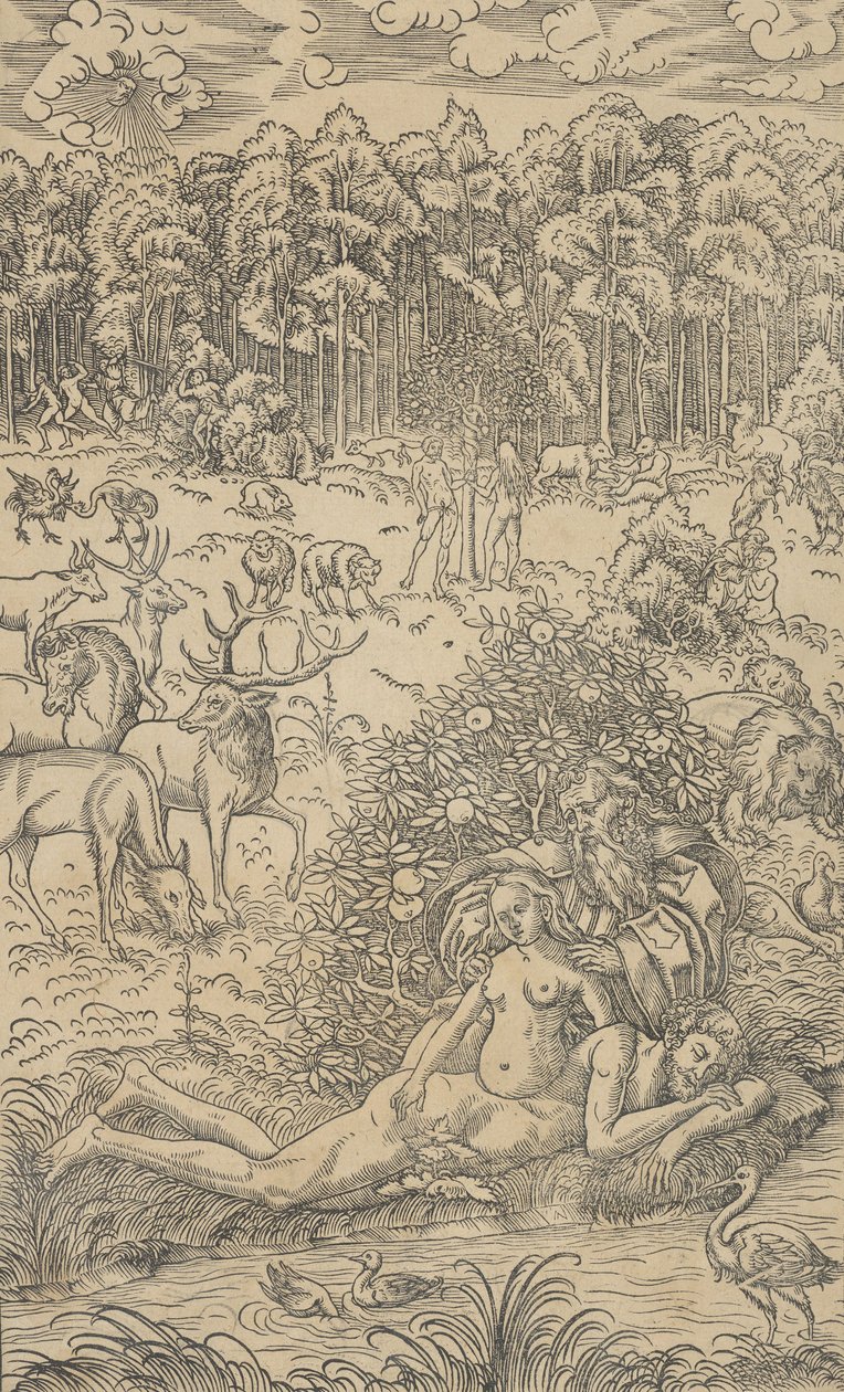 Eevan luominen tekijältä Lucas Cranach the Younger  